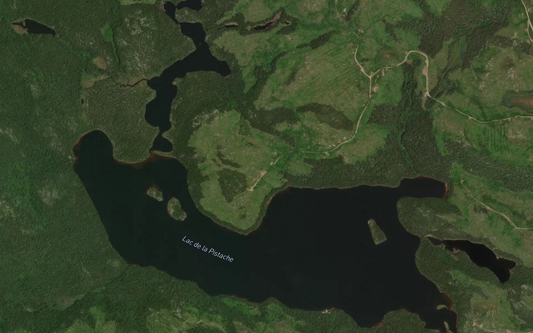 Satellite map of the Lac de la Pistache