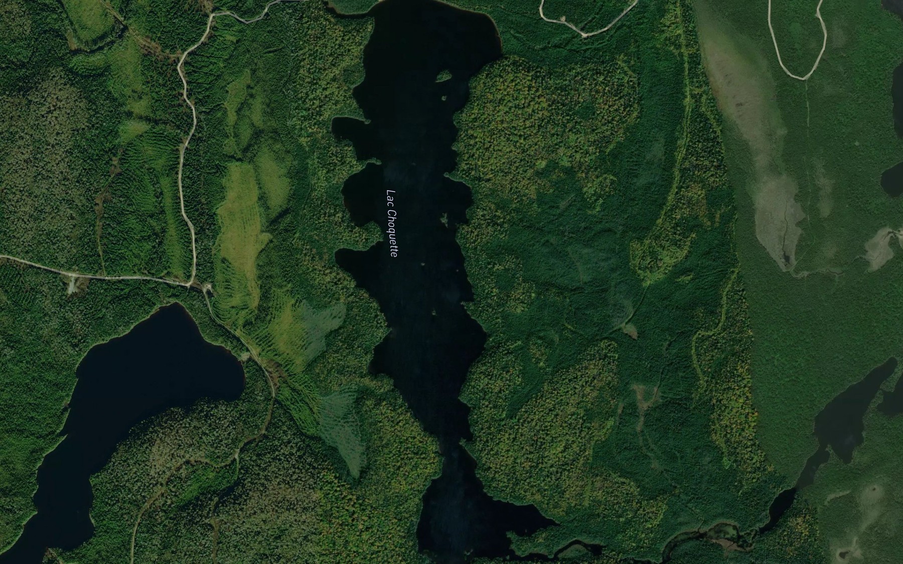 Satellite map of the Lac Choquette