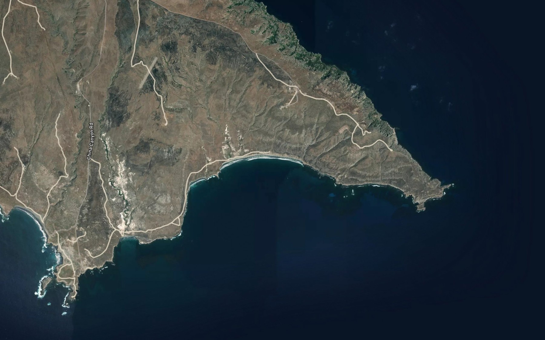 Satellite map of the Pyramid Cove