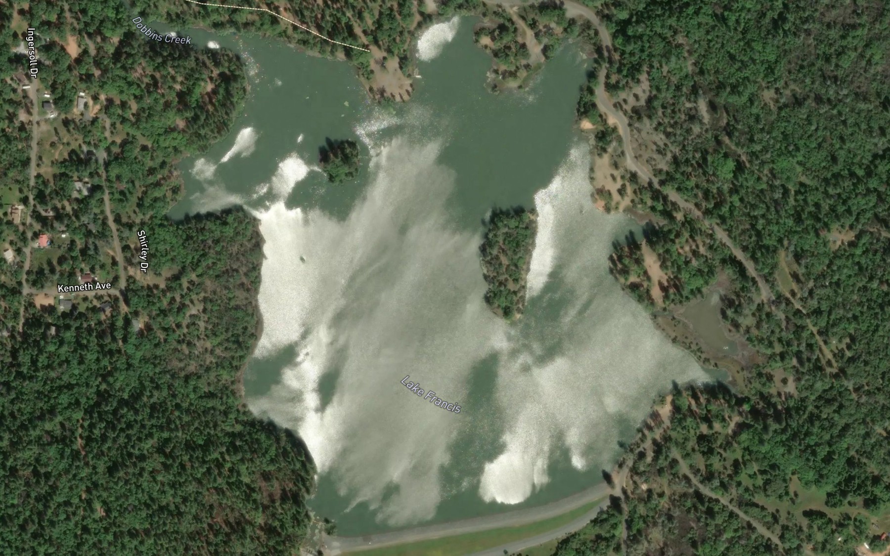 Satellite map of the Lake Francis