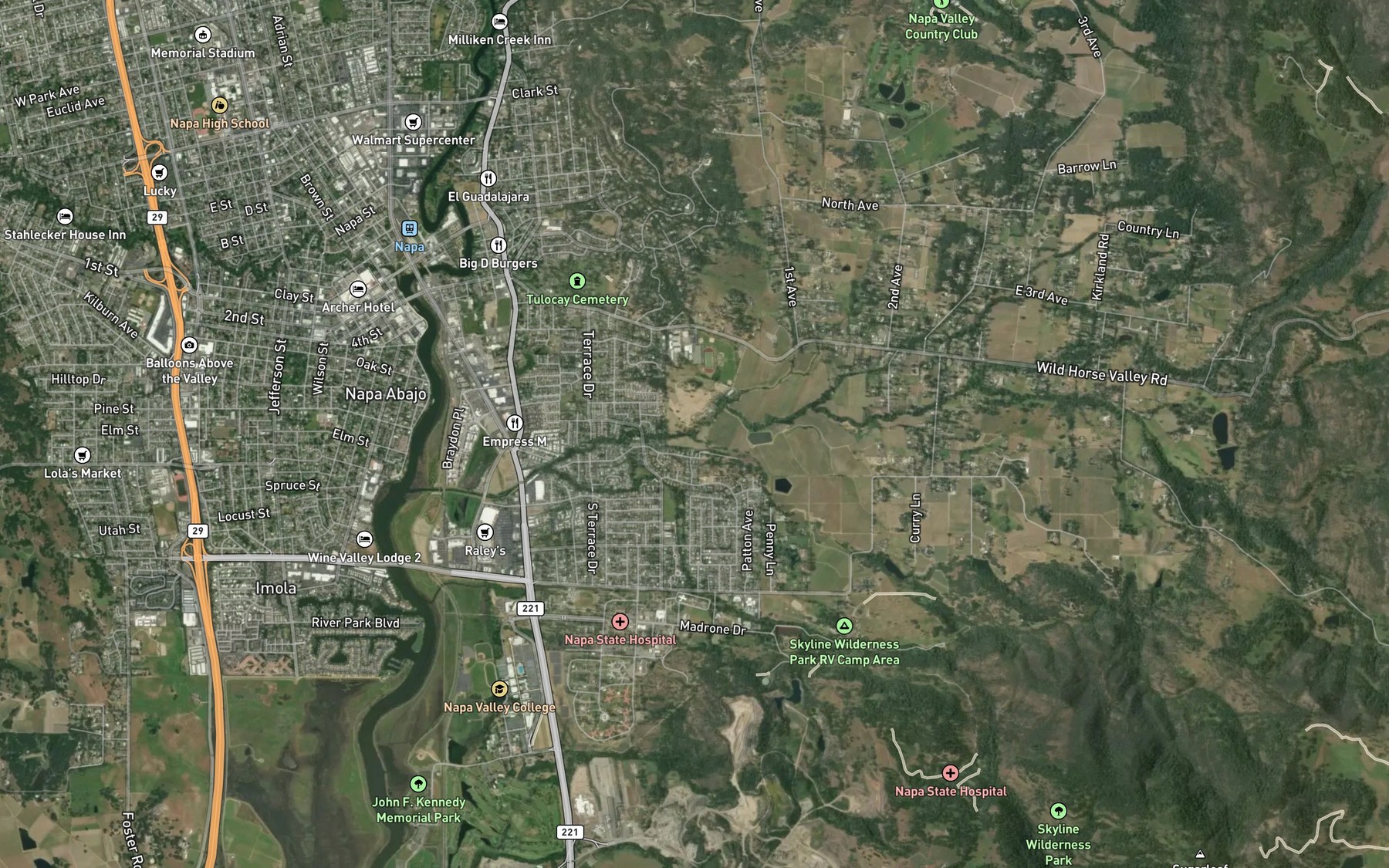 Satellite map of the Kreuse Creek