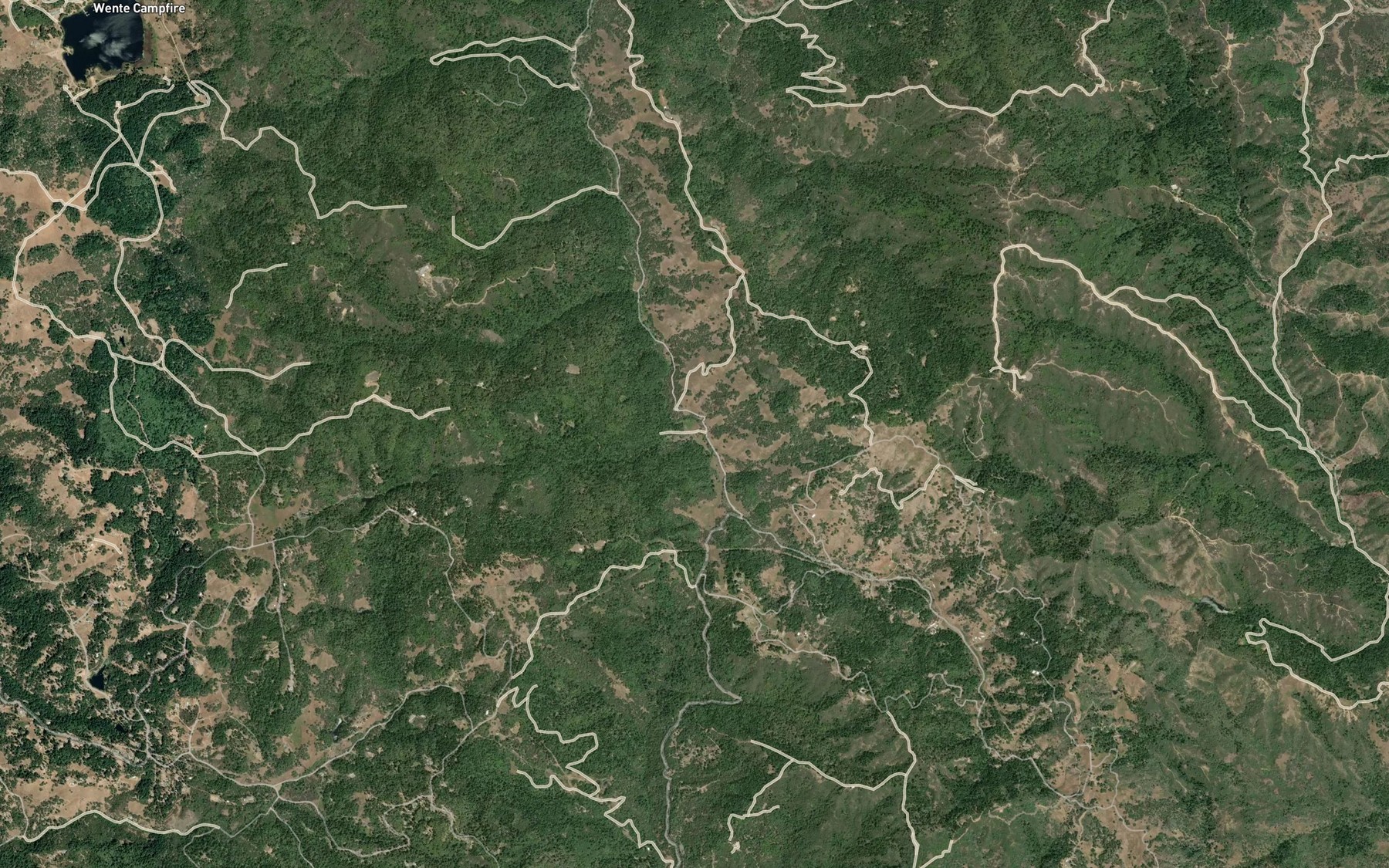 Satellite map of the Little Cave Creek
