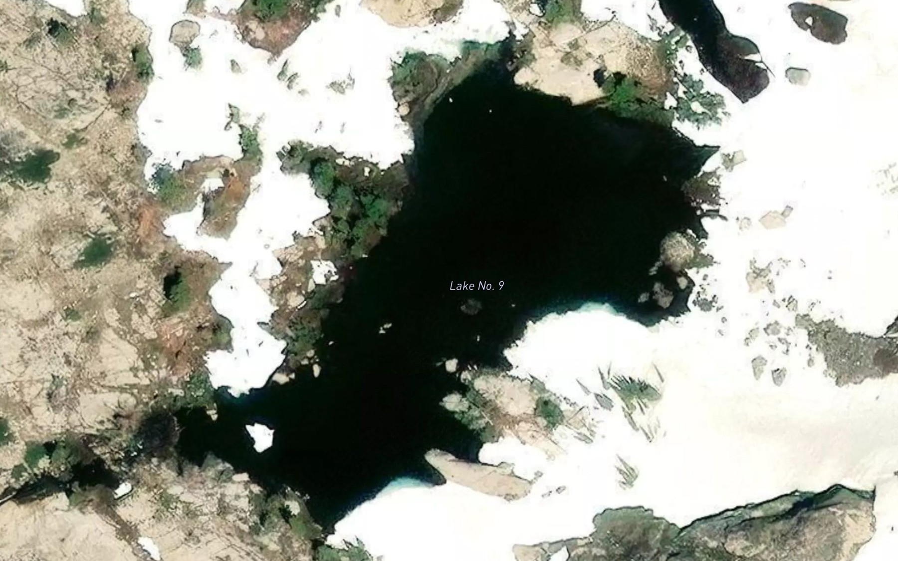 Satellite map of the Lake Number Nine