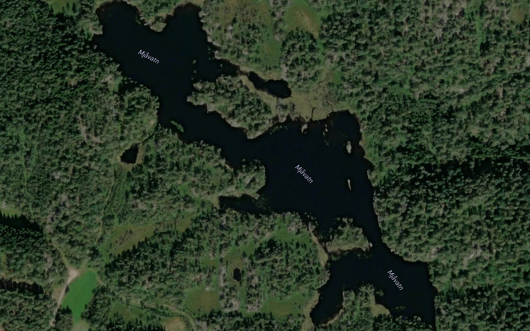 Satellite map of the Mjavatn
