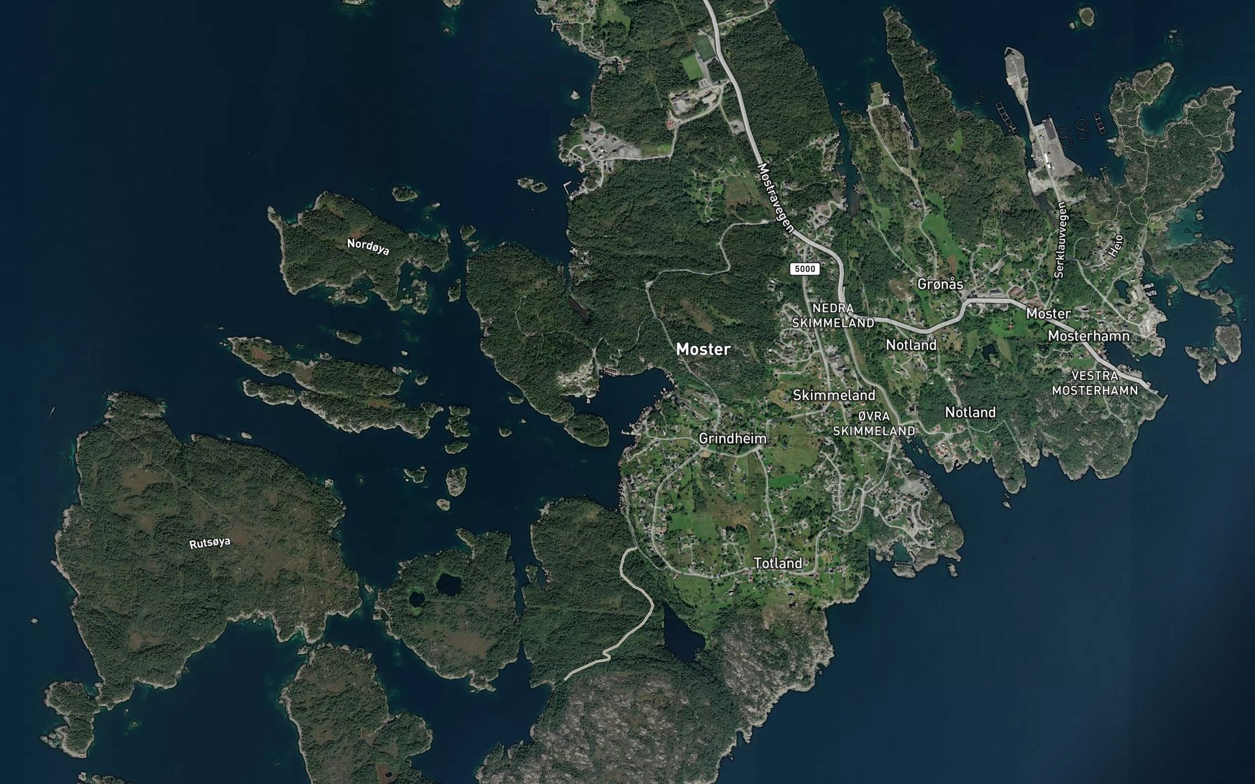 Satellite map of the Grindheimsvagen