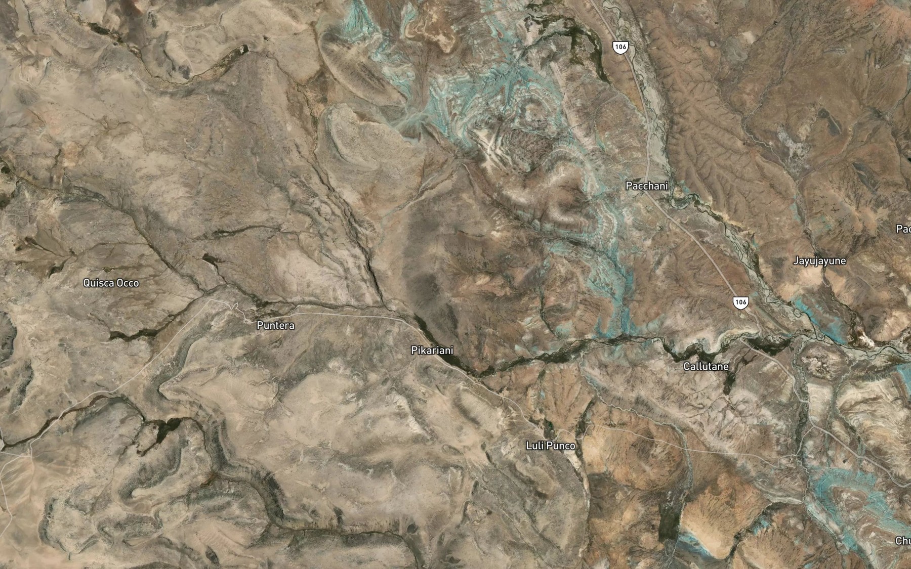 Satellite map of the Quebrada Jatonojo