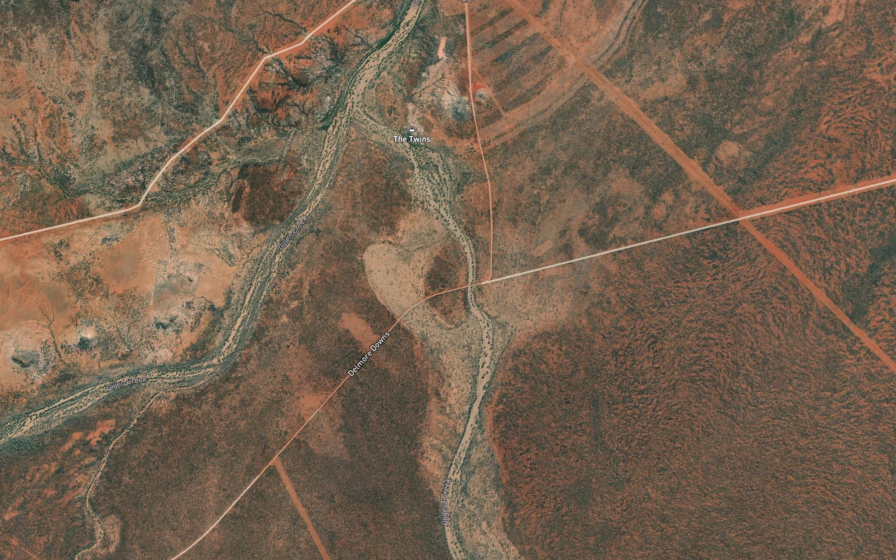 Satellite map of the Ongeva Creek