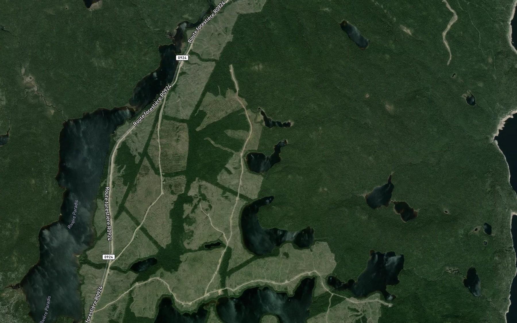 Satellite map of the Lac Simone