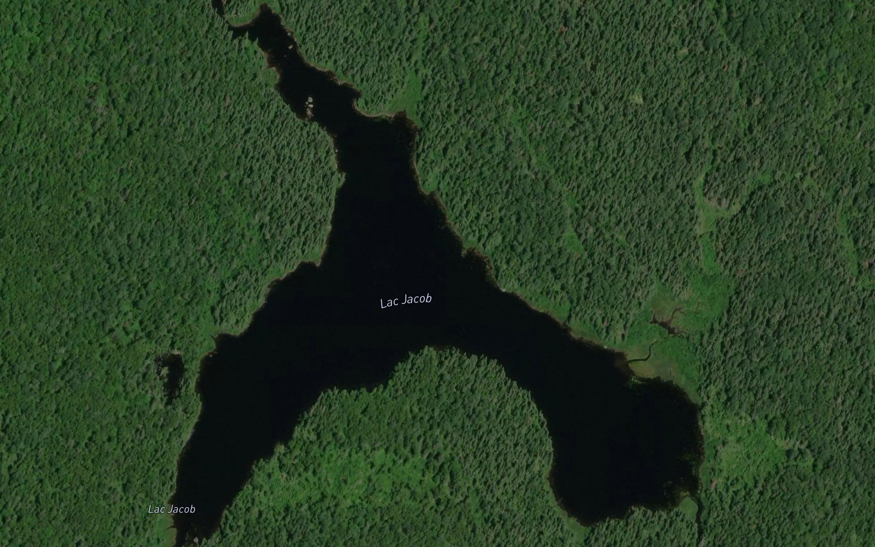 Satellite map of the Lac Jacob
