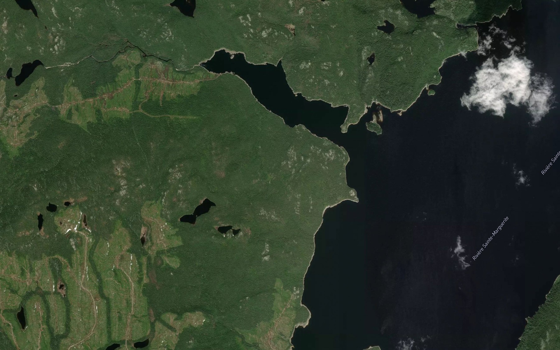 Satellite map of the Rapides aux Lievres