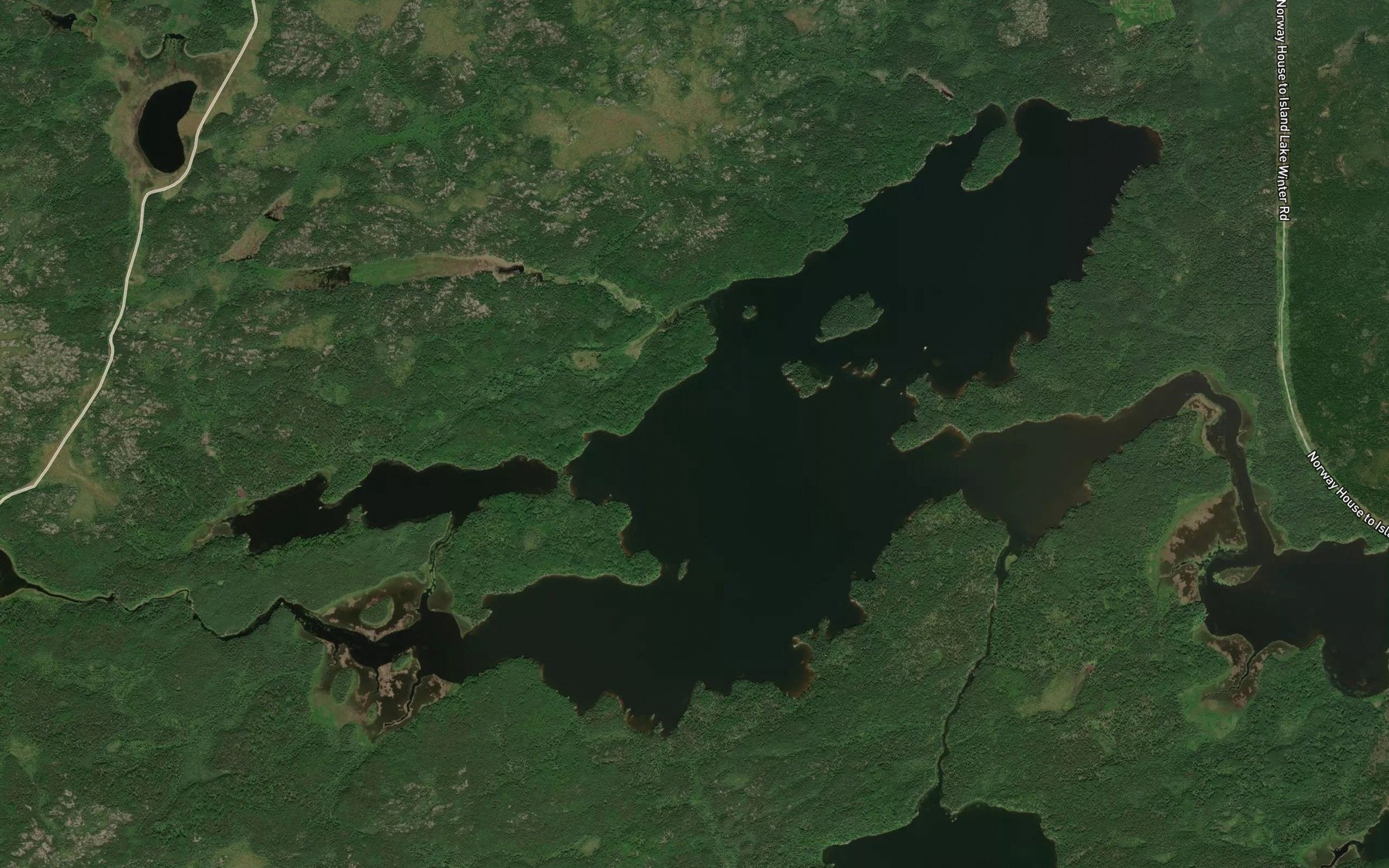 Satellite map of the Alexander Mitchell Lake