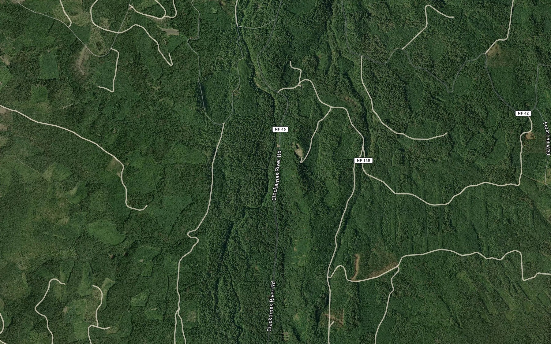 Satellite map of the Lowe Creek