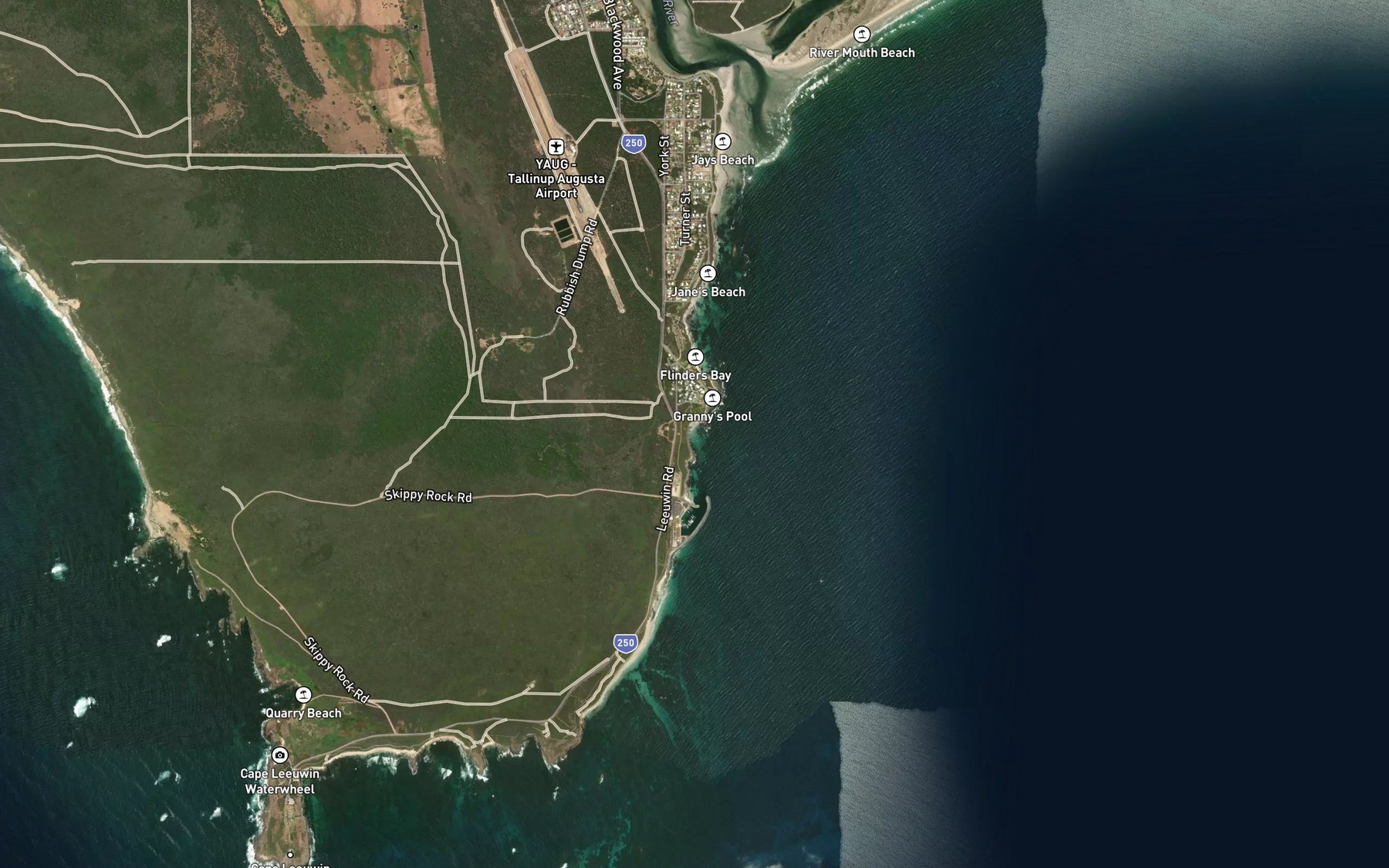 Satellite map of the Storm Bay