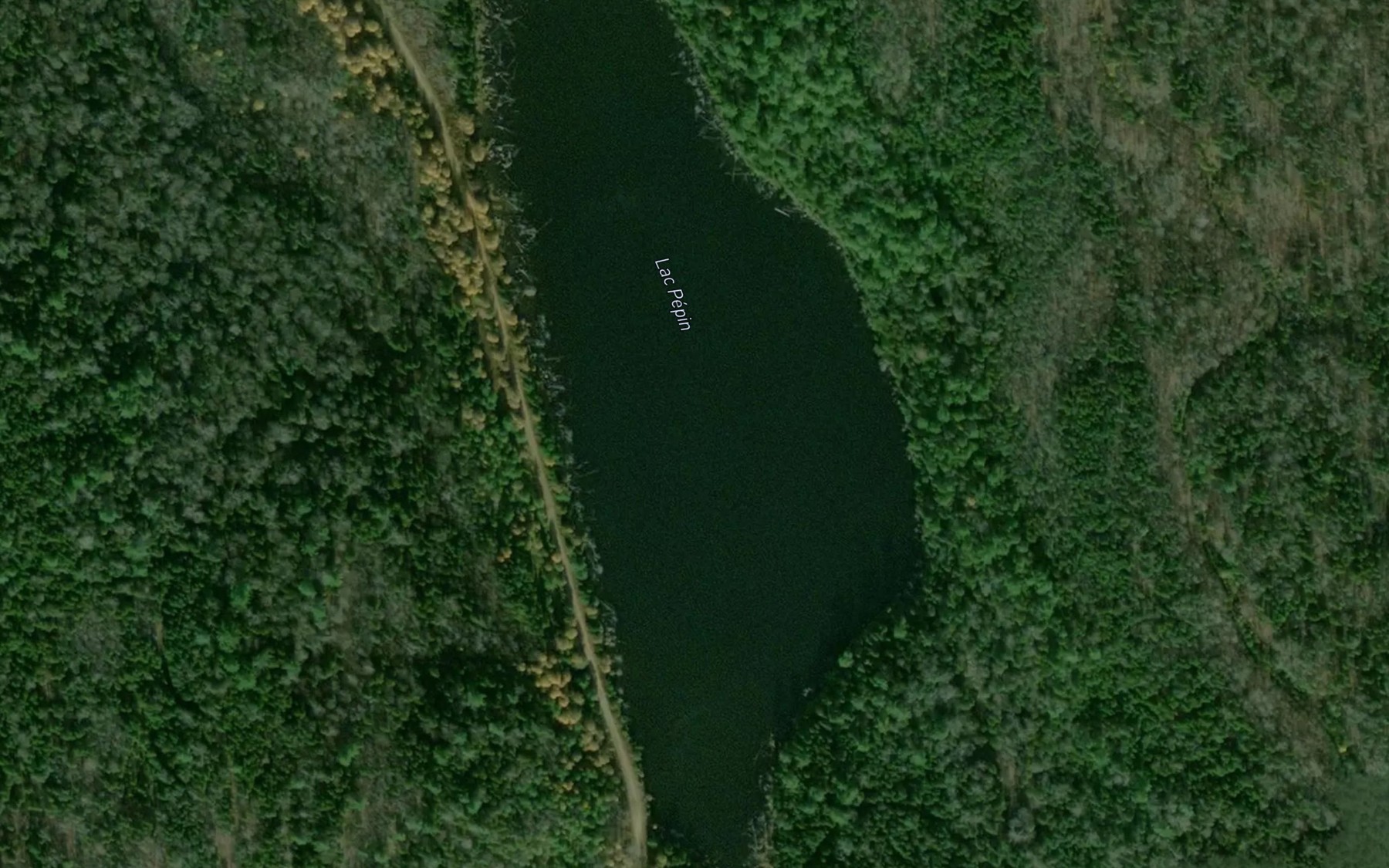 Satellite map of the Lac Pepin