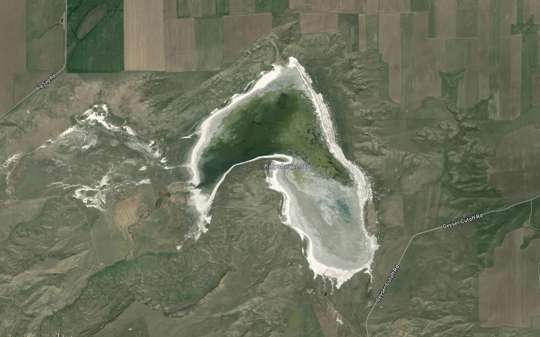 Satellite map of the Kingsbury Lake