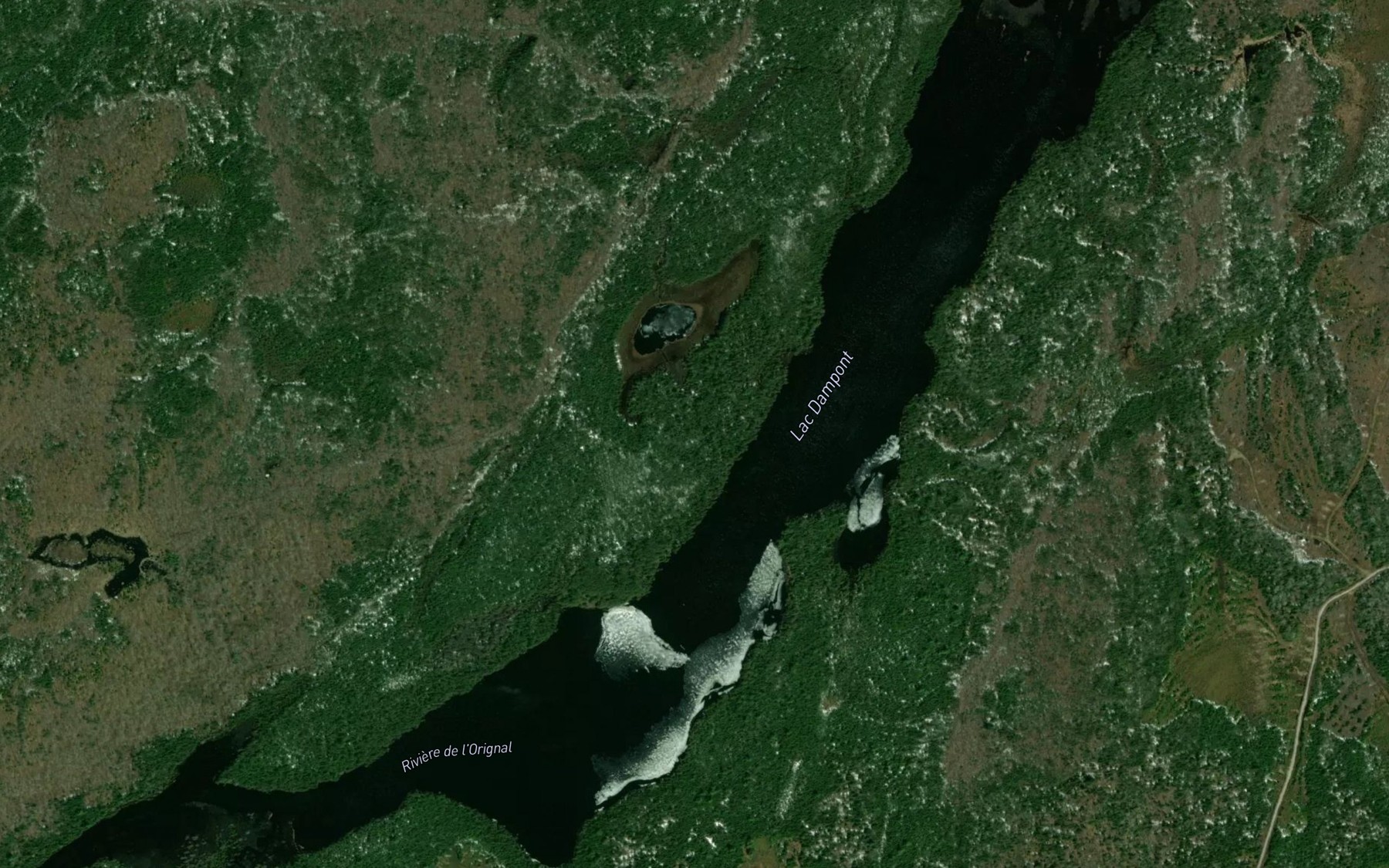 Satellite map of the Lac Dampont