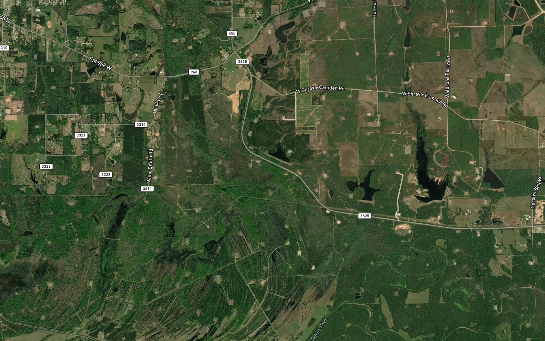 Satellite map of the Rodgers Creek