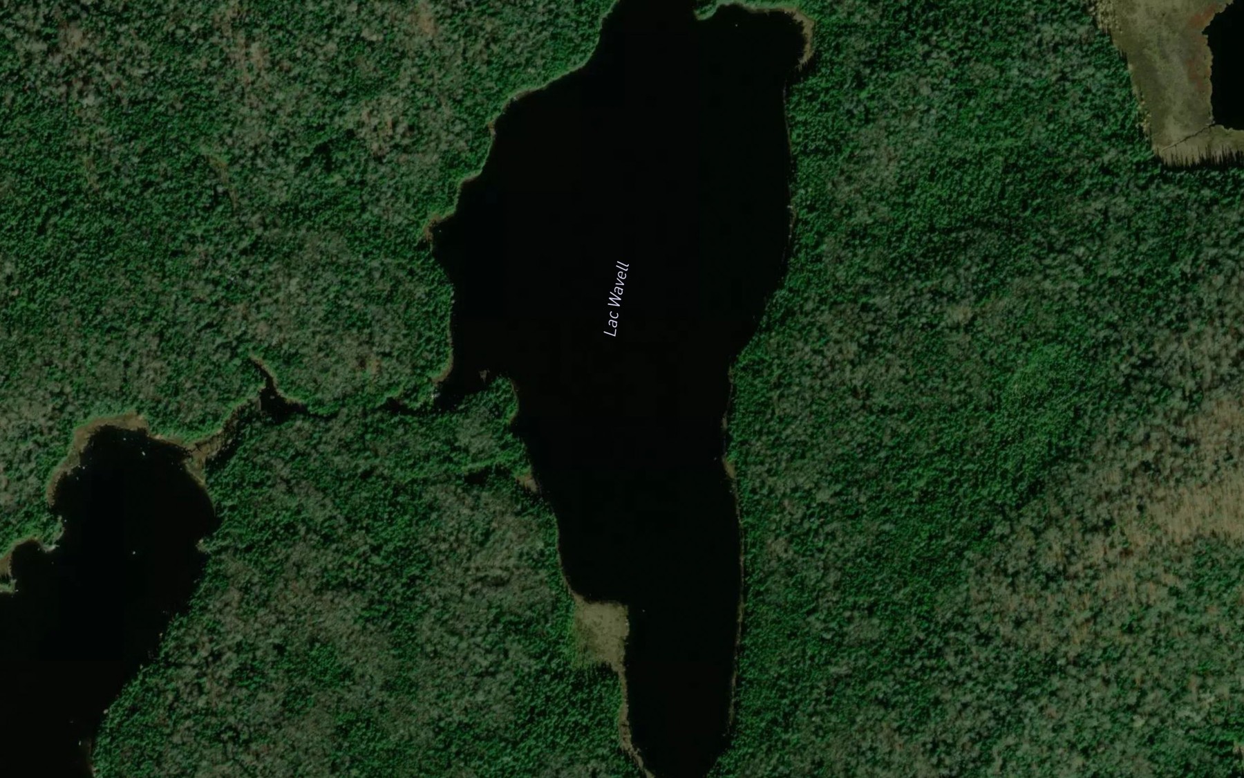 Satellite map of the Lac Wavell