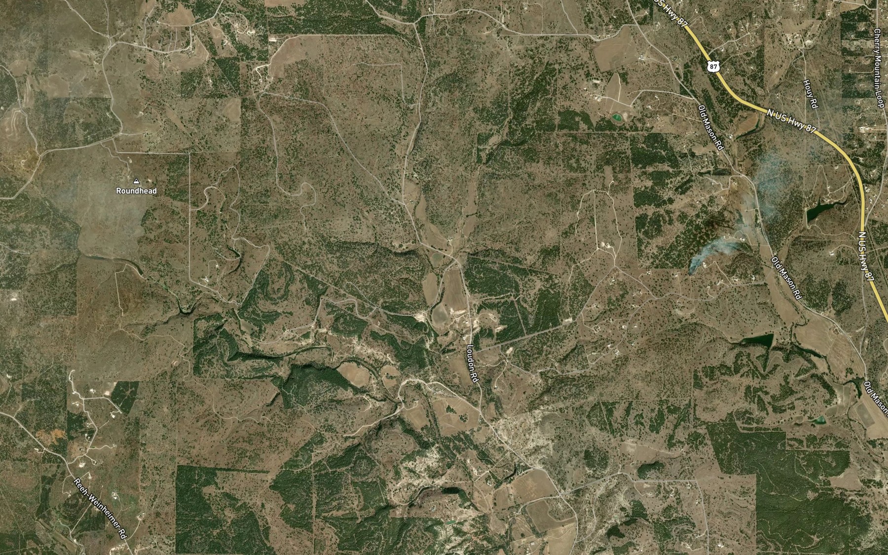 Satellite map of the Moccasin Creek