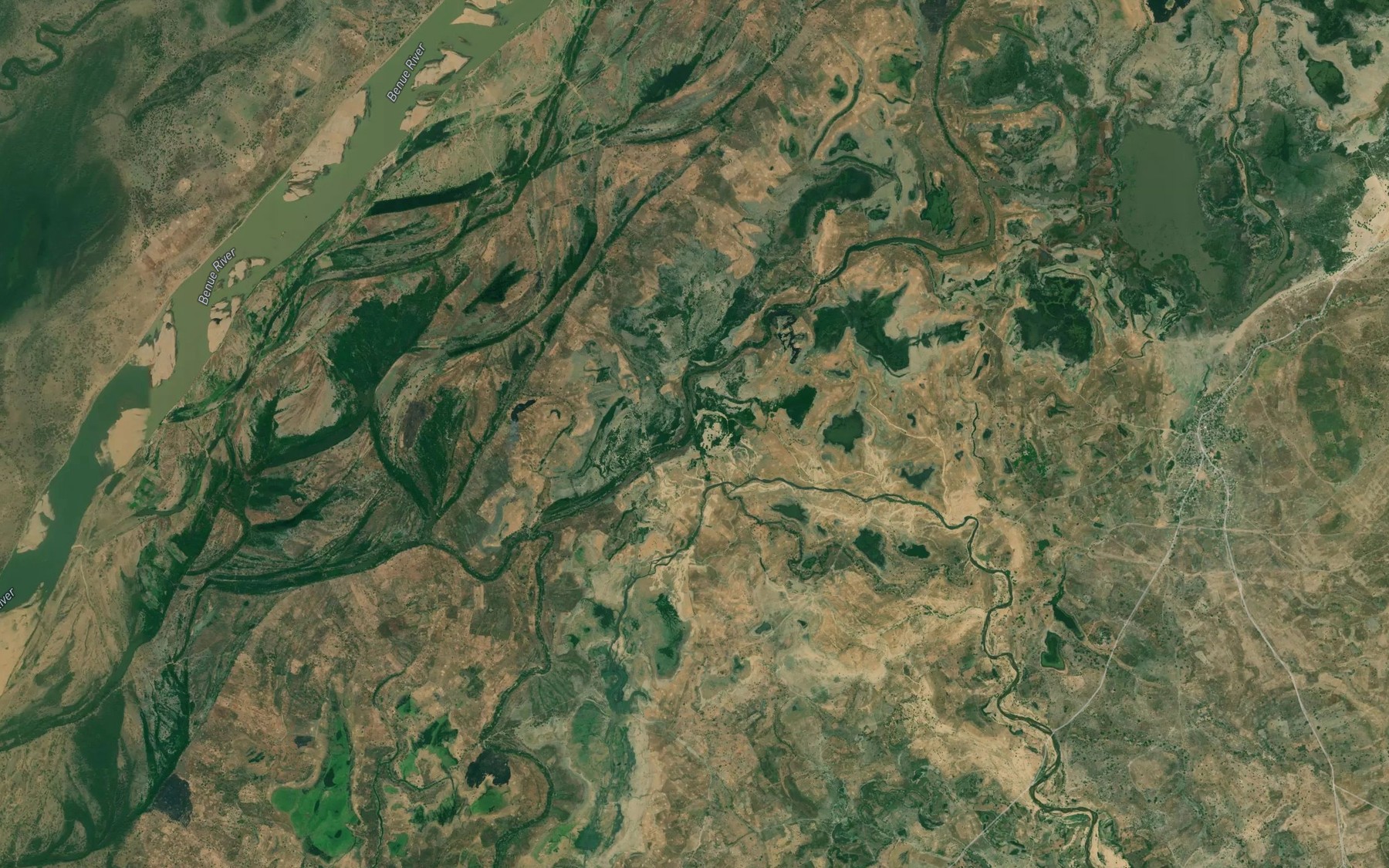 Satellite map of the River Sibre