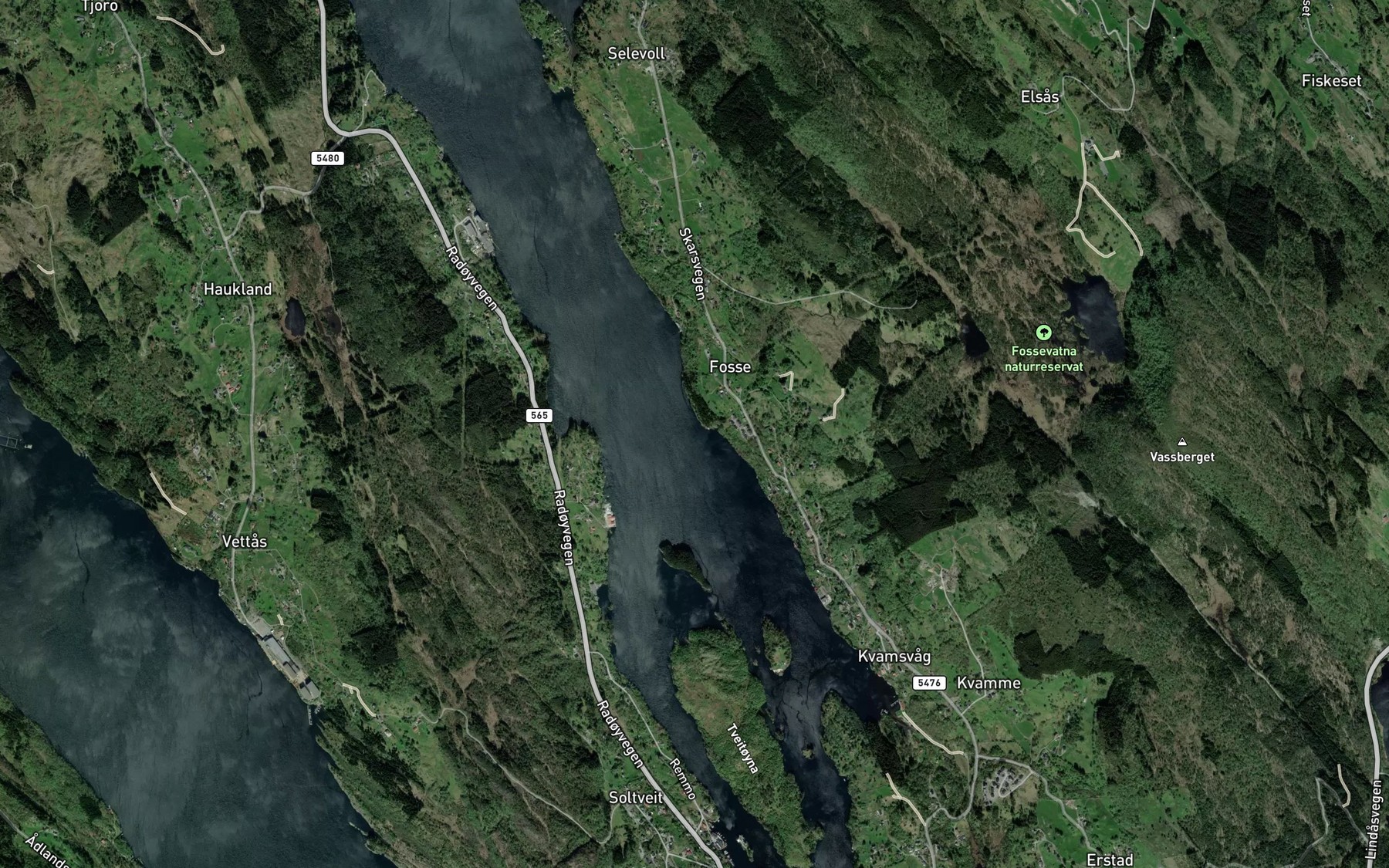 Satellite map of the Indrefossviki