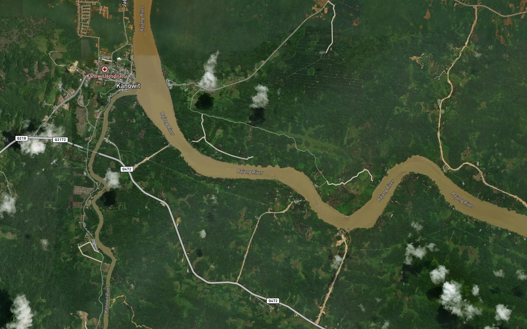 Satellite map of the Sungai Angong