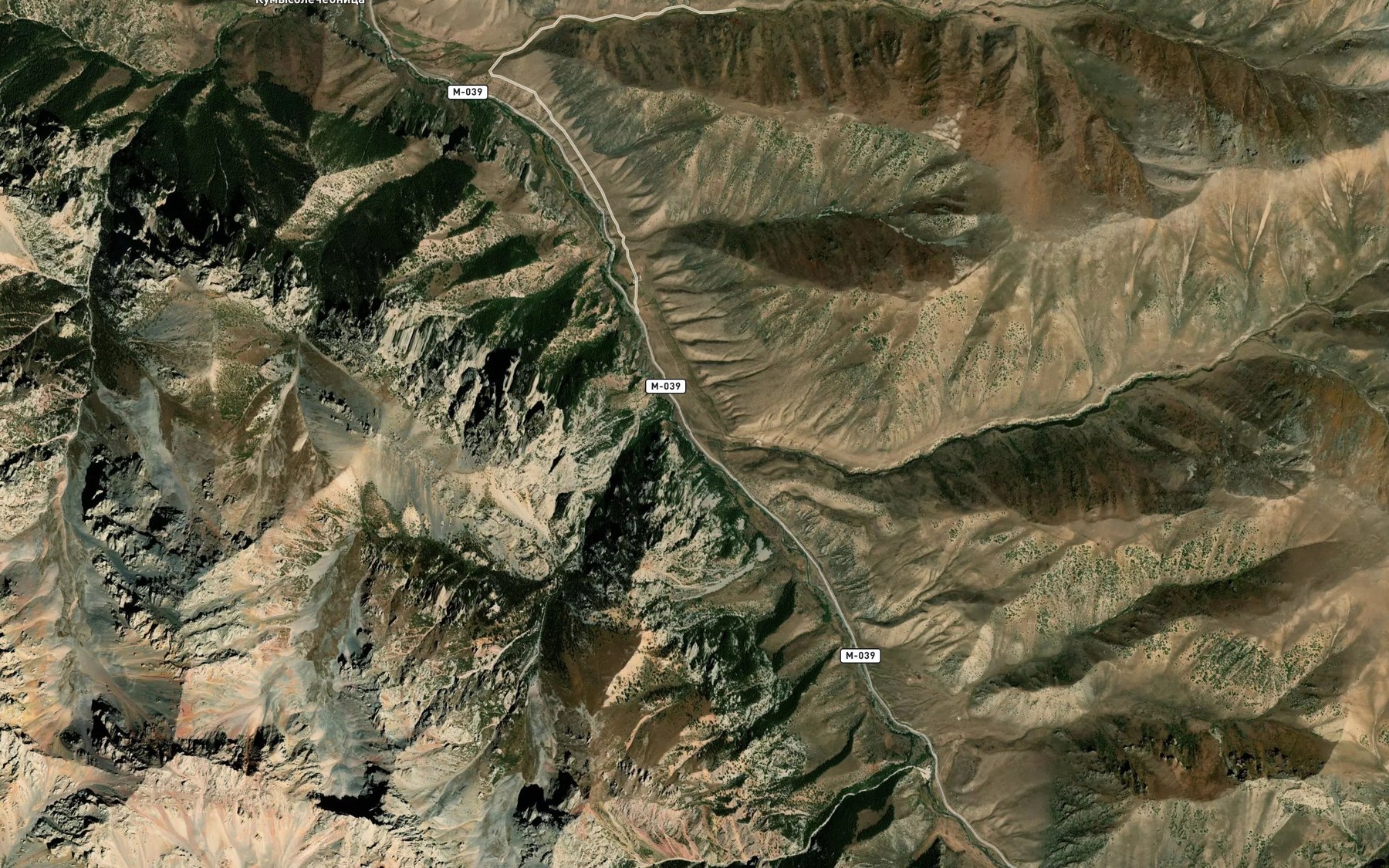 Satellite map of the Chon-Korumdy