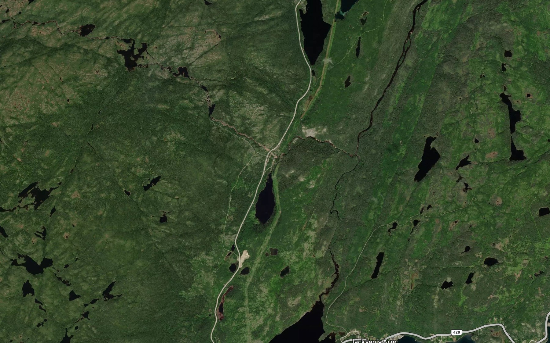 Satellite map of the Rattle Brook