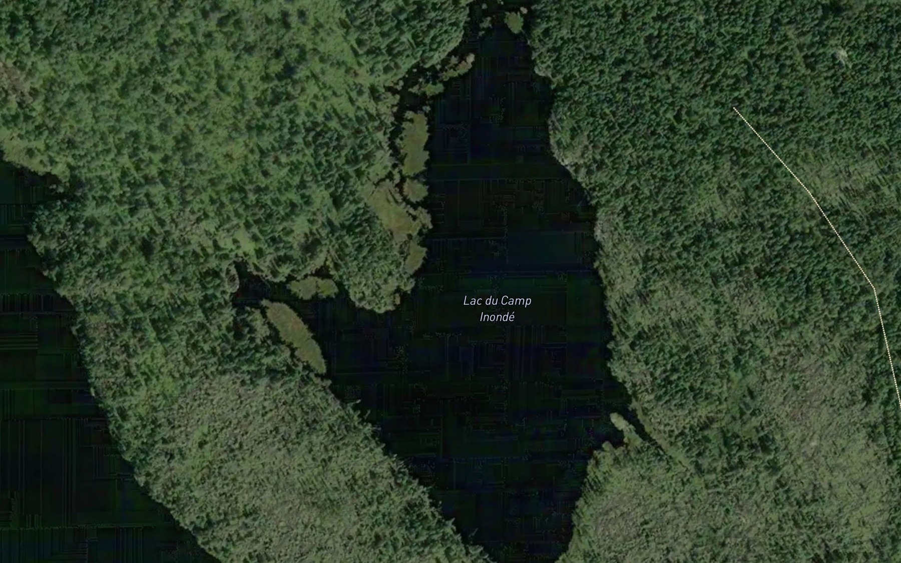 Satellite map of the Lac du Camp Inonde