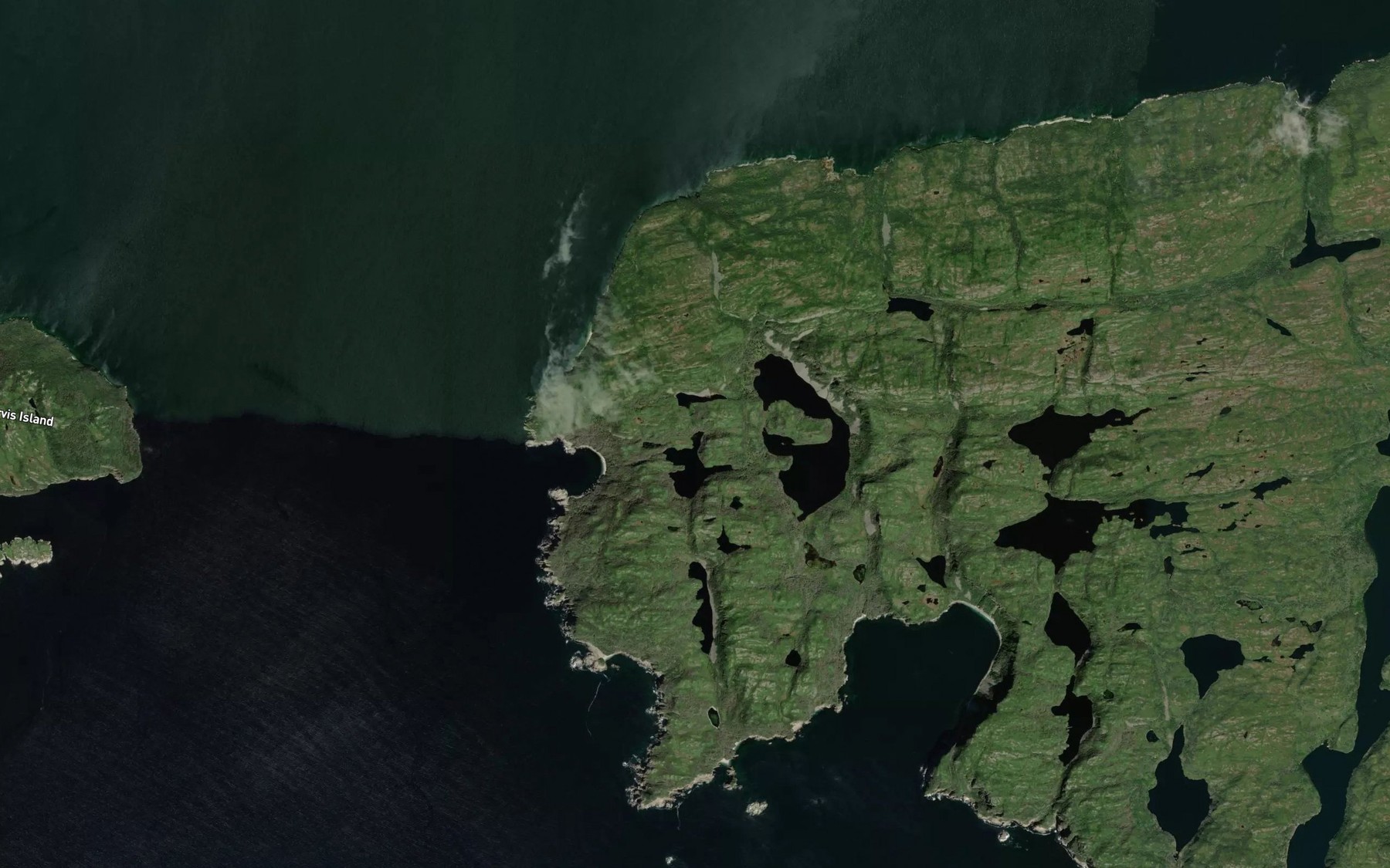 Satellite map of the Wreck Cove