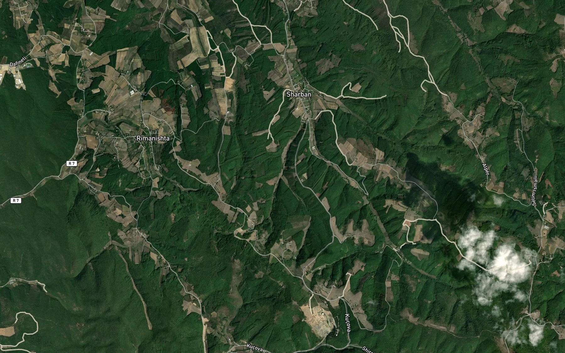 Satellite map of the Sarbanska Reka
