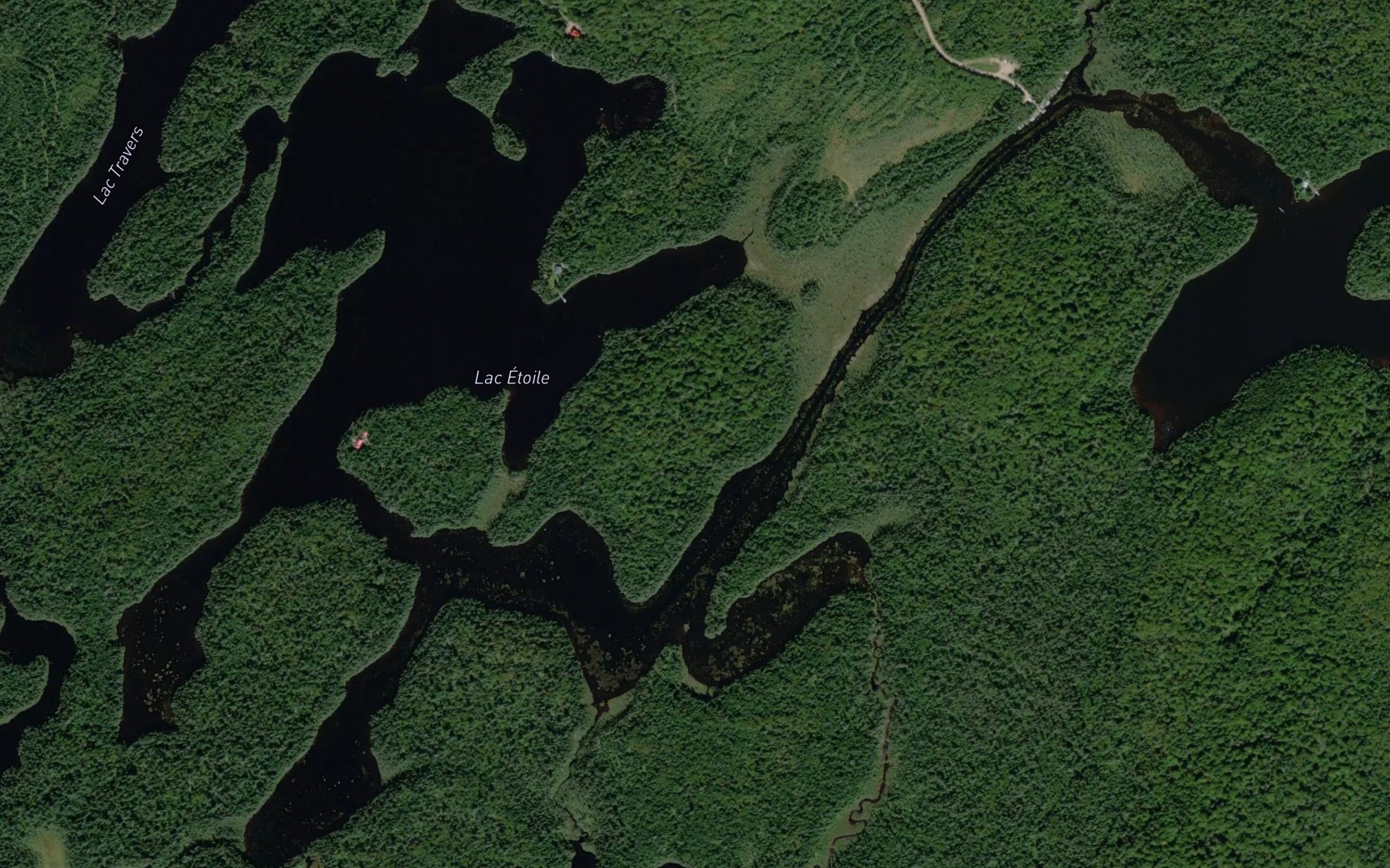 Satellite map of the Lac Etoile