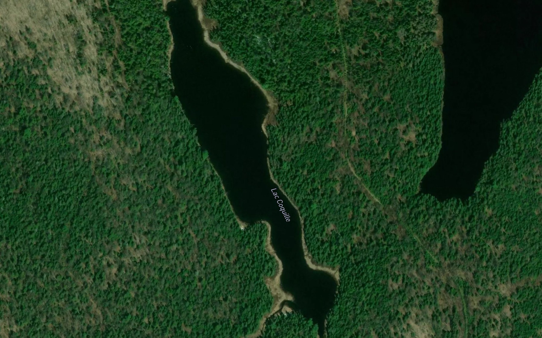 Satellite map of the Lac Coquille
