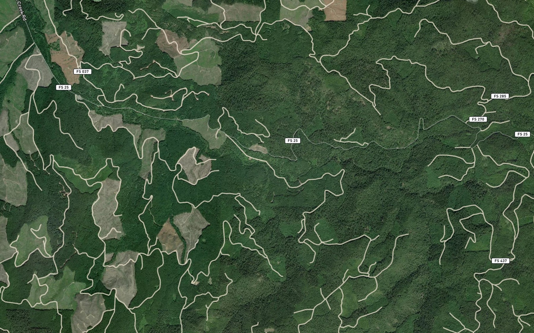 Satellite map of the Tuttle Creek