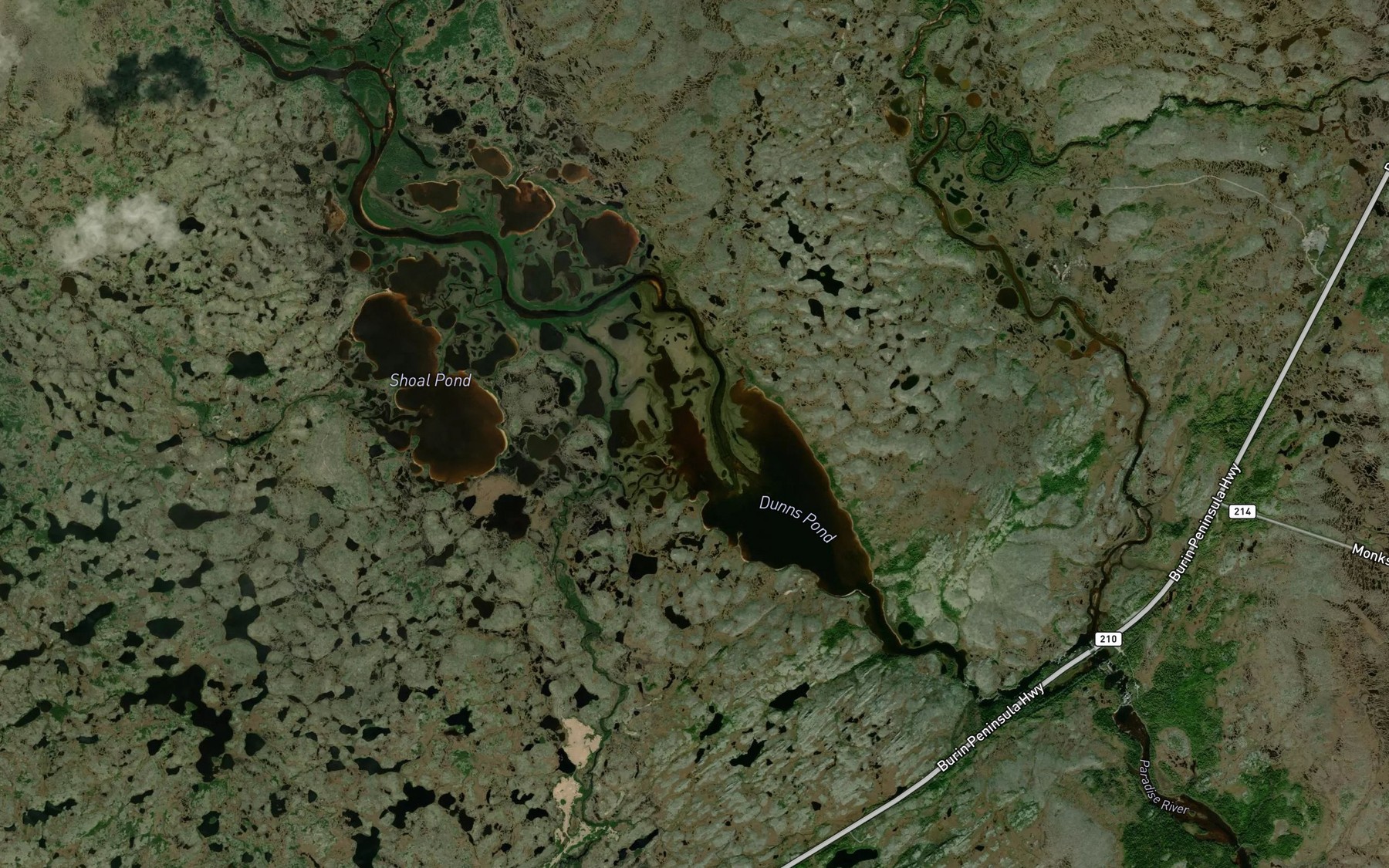 Satellite map of the Lakelys Rock Brook