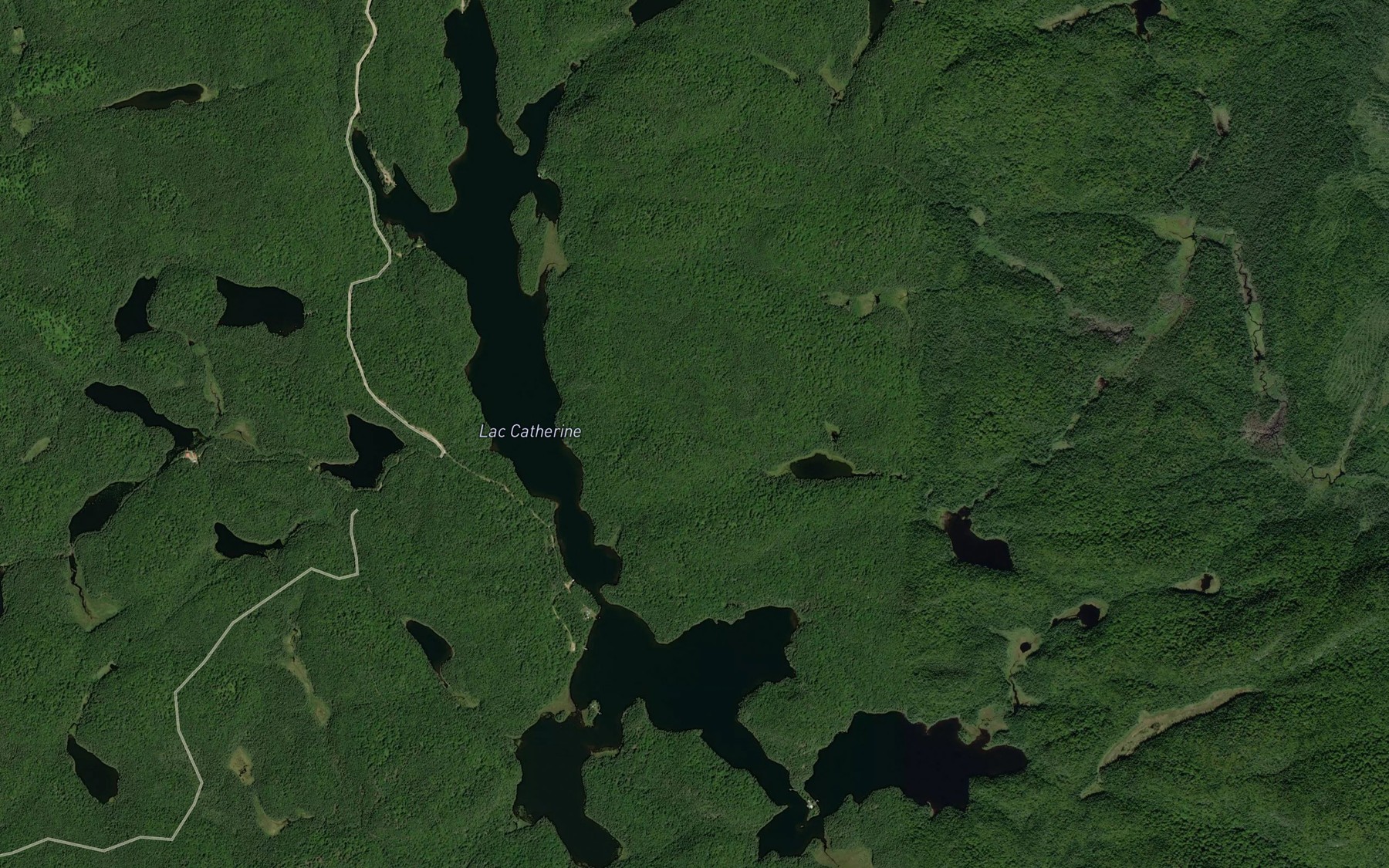 Satellite map of the Lac Catherine