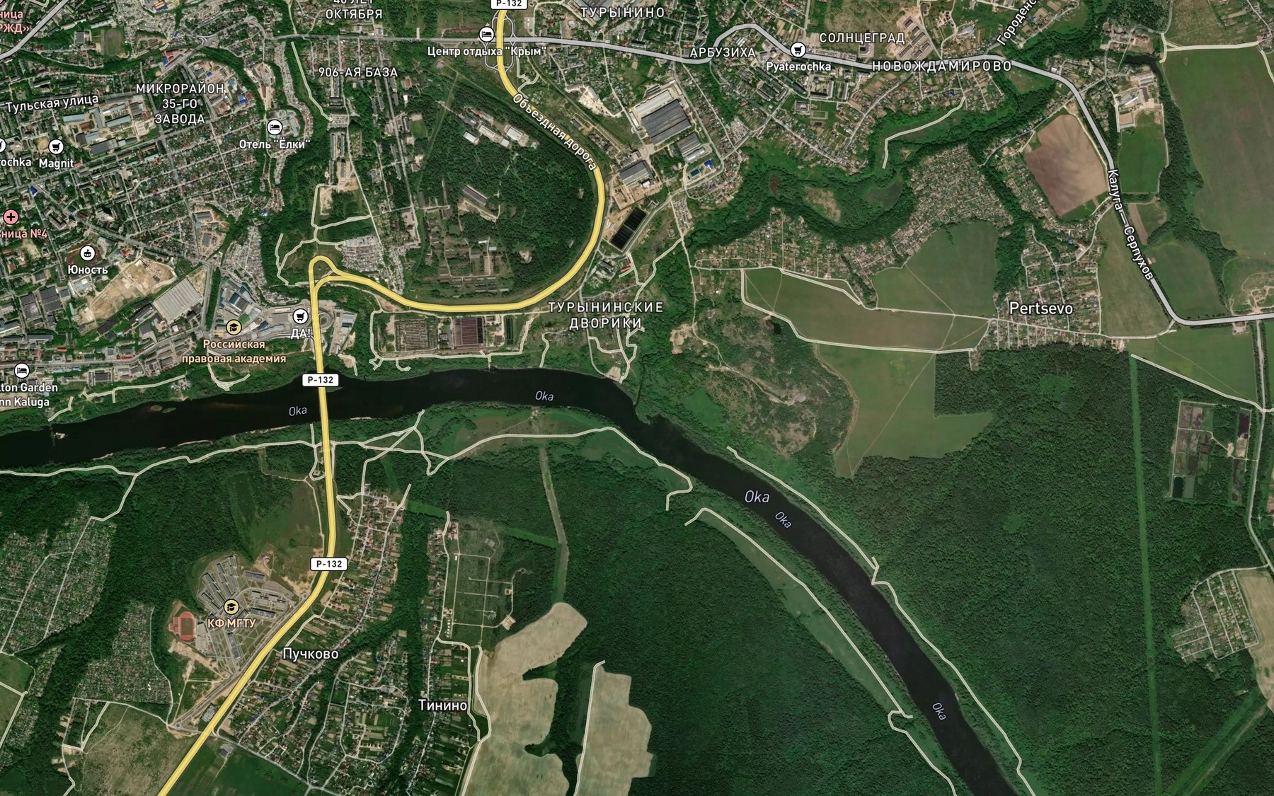 Satellite map of the Kaluzhka