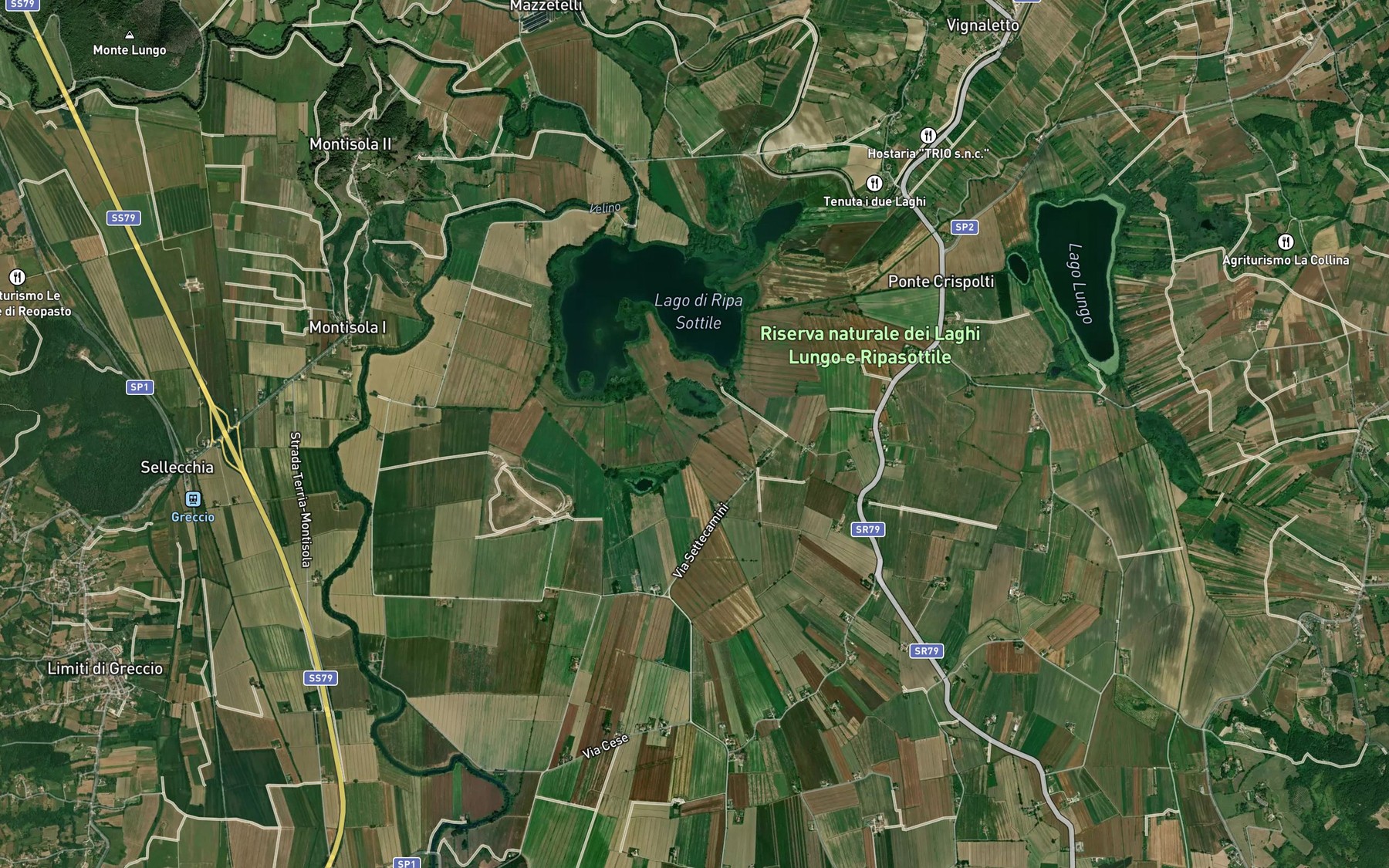 Satellite map of the Lago di Ripa Sottile