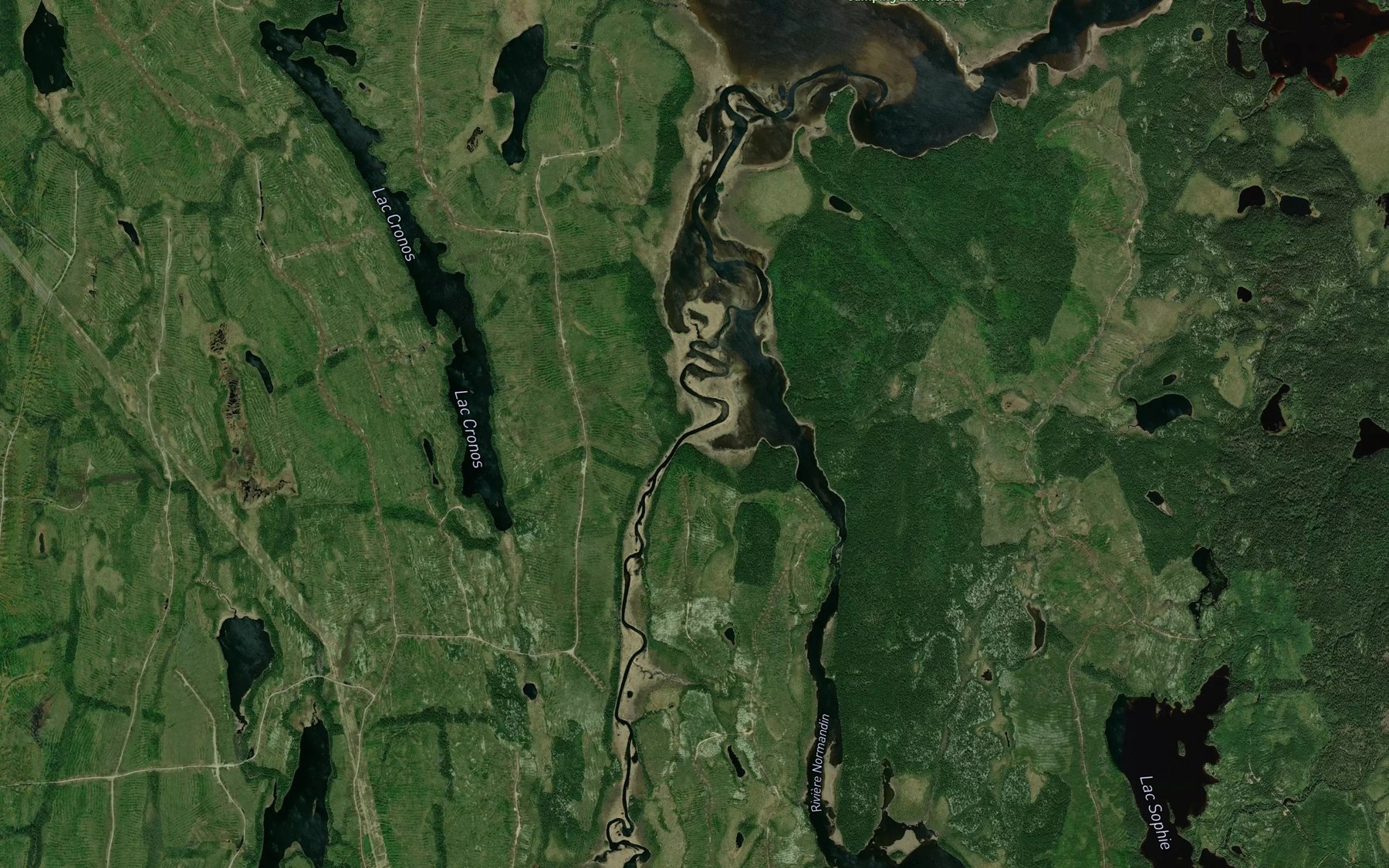 Satellite map of the Ruisseau Bouteroue
