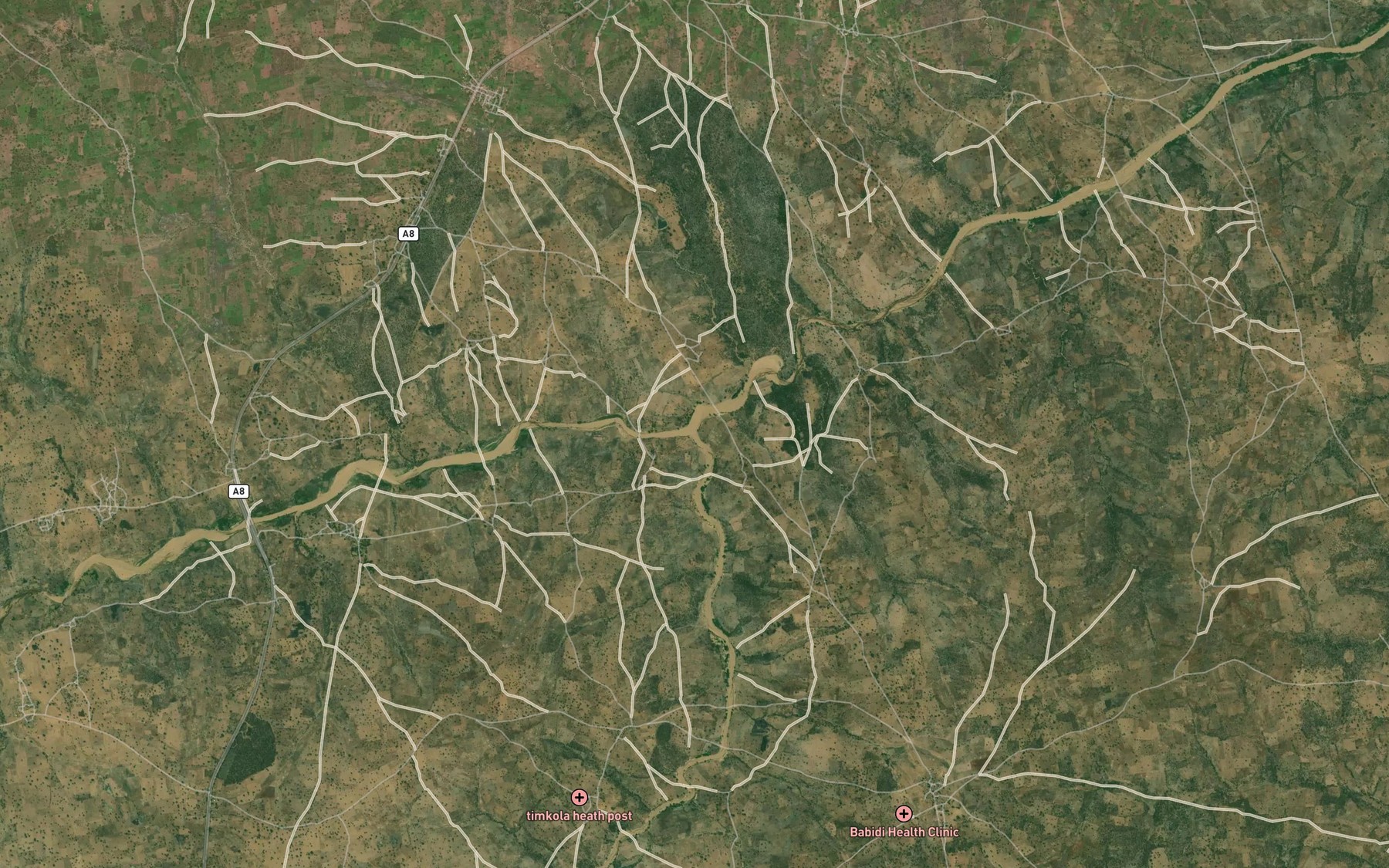Satellite map of the River Mukan