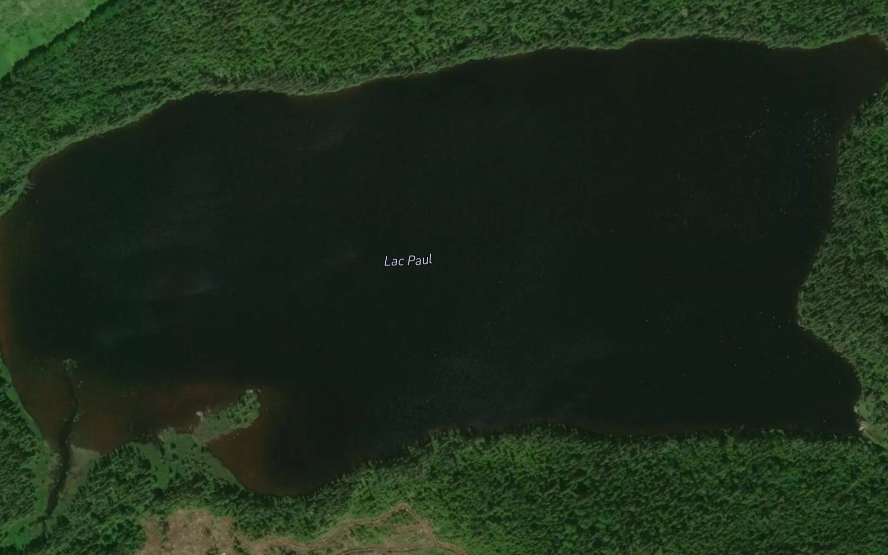 Satellite map of the Lac Paul