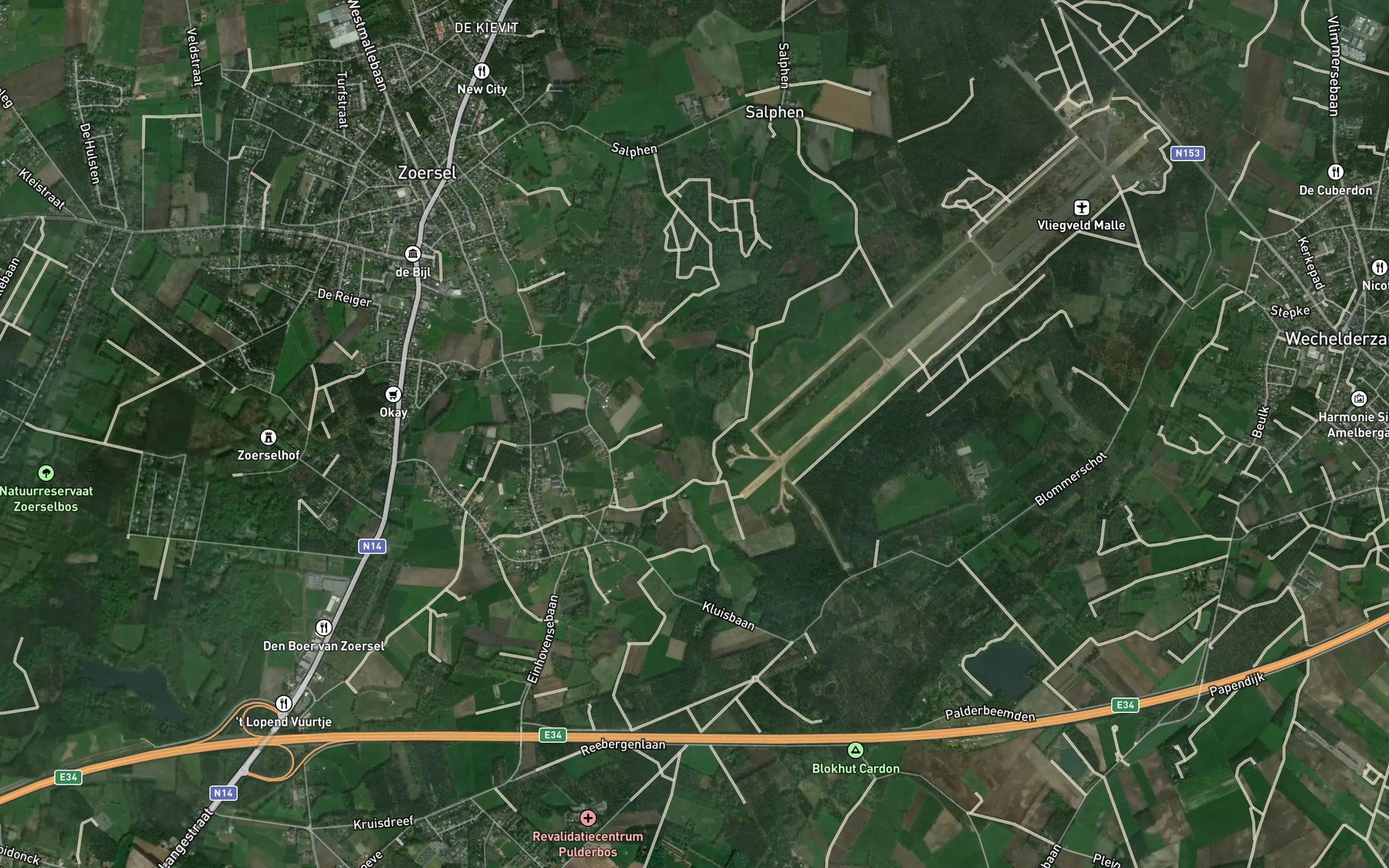 Satellite map of the Zalfensebeek