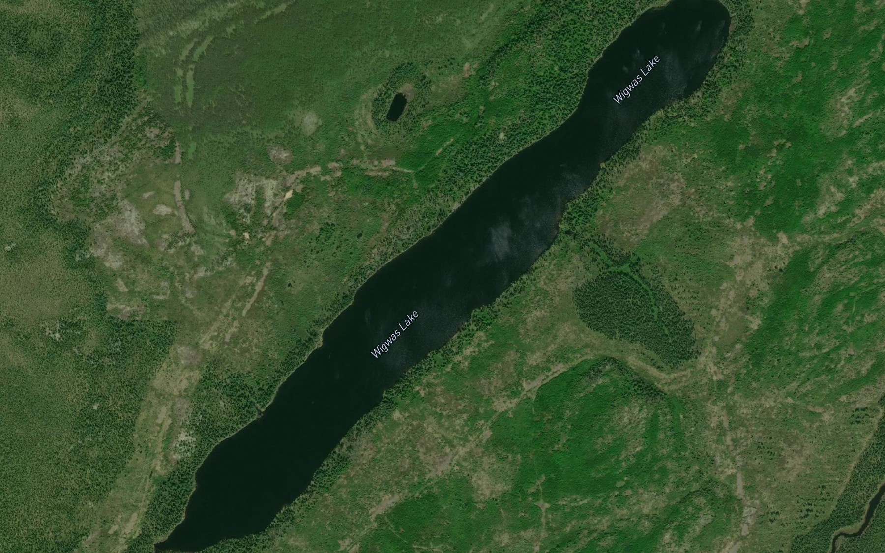 Satellite map of the Wigwas Lake