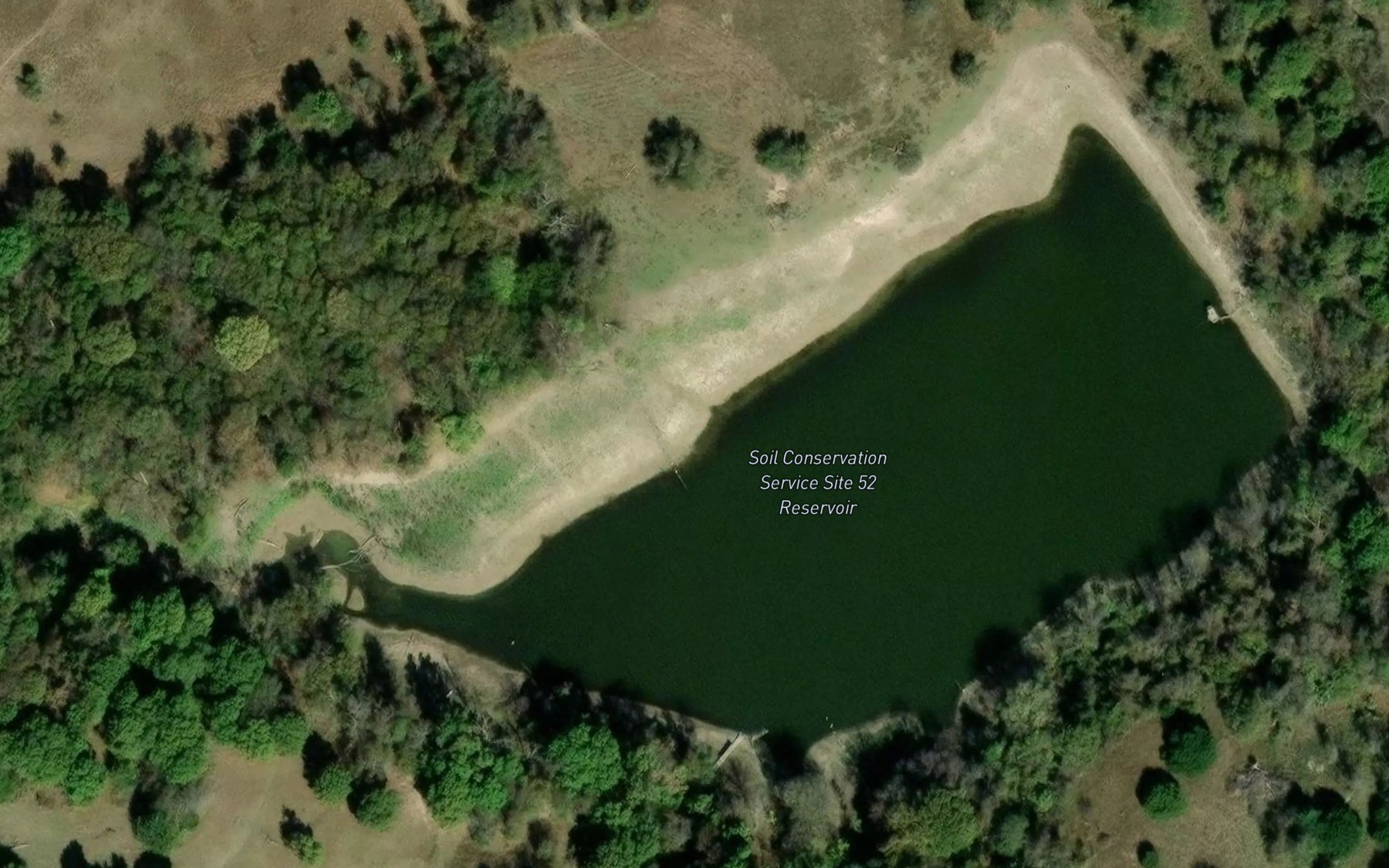 Satellite map of the Soil Conservation Service Site 52 Reservoir
