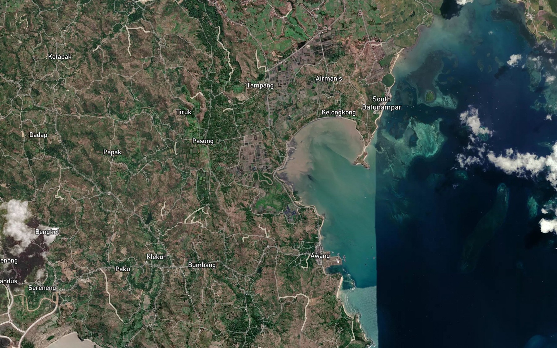 Satellite map of the Kali Perempung