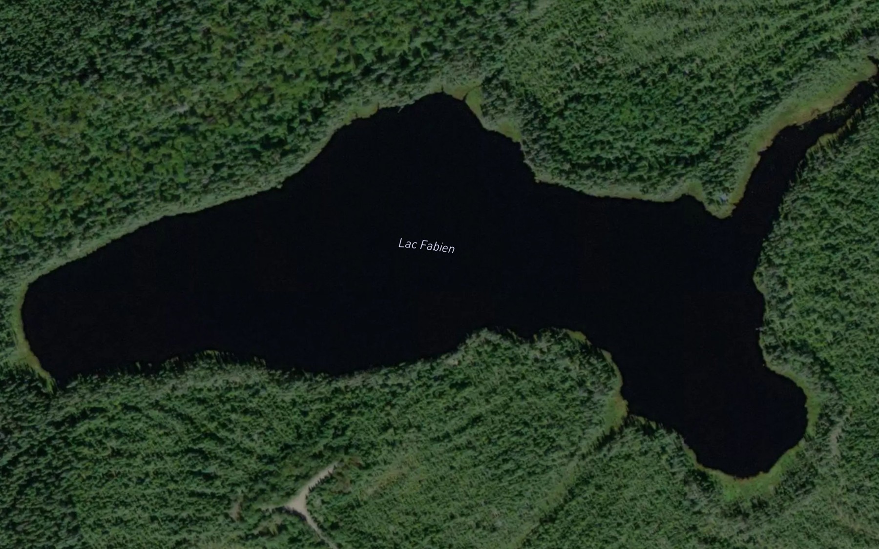 Satellite map of the Lac Fabien