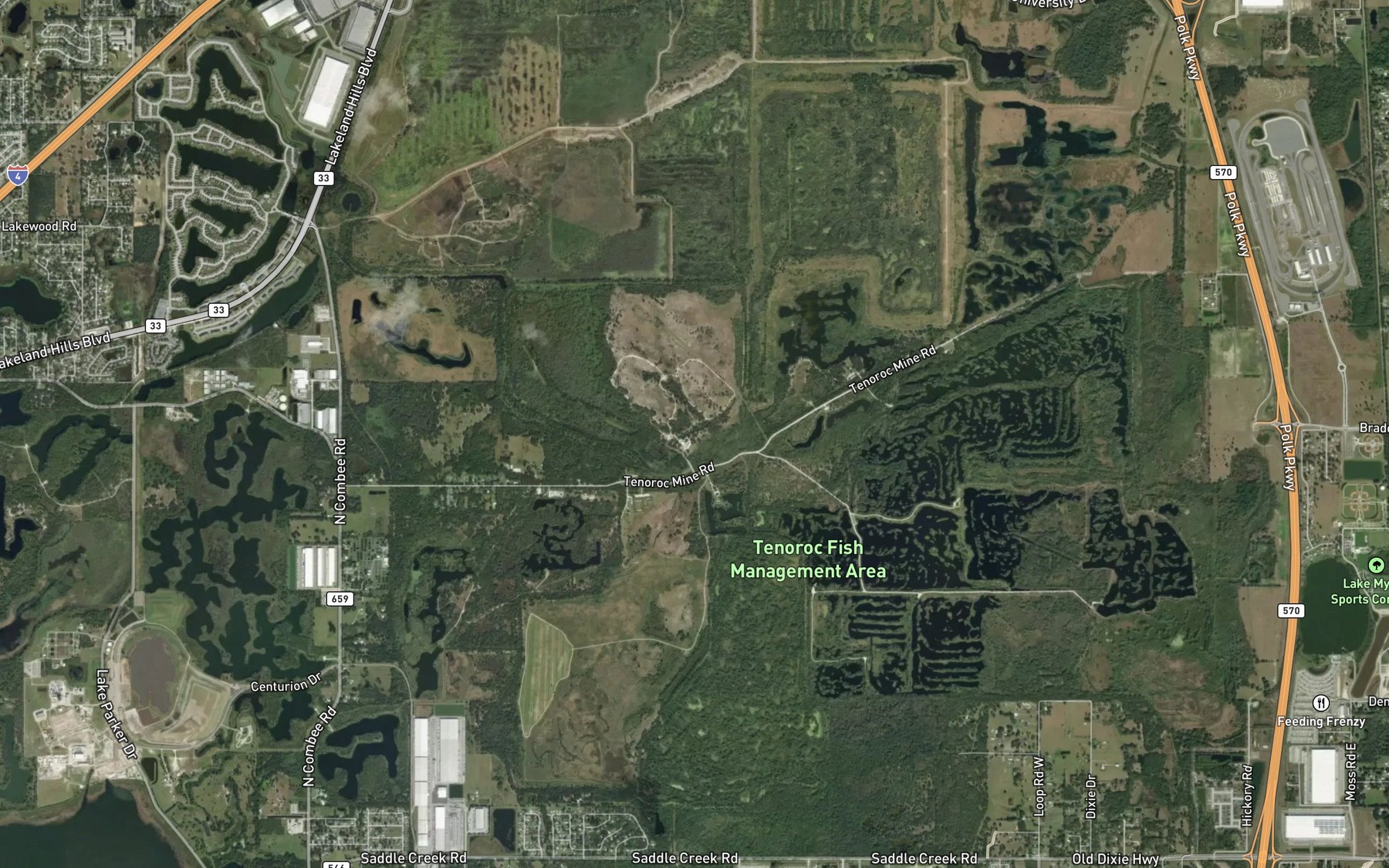 Satellite map of the Picnic Lake