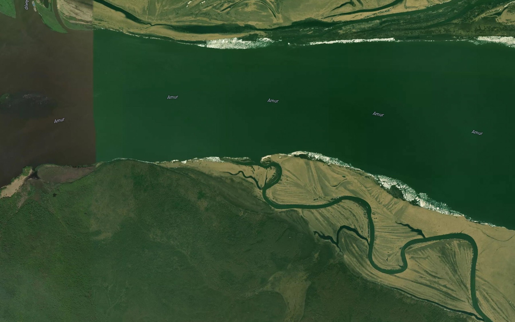 Satellite map of the Protoka Vyrga
