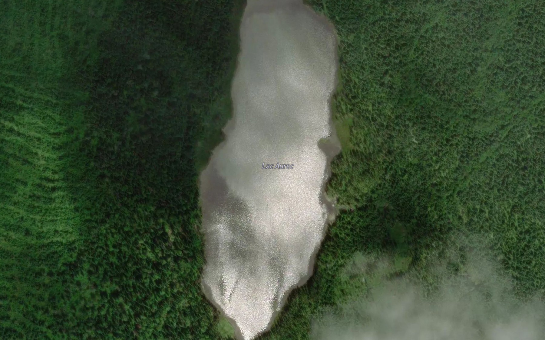 Satellite map of the Lac Aurec