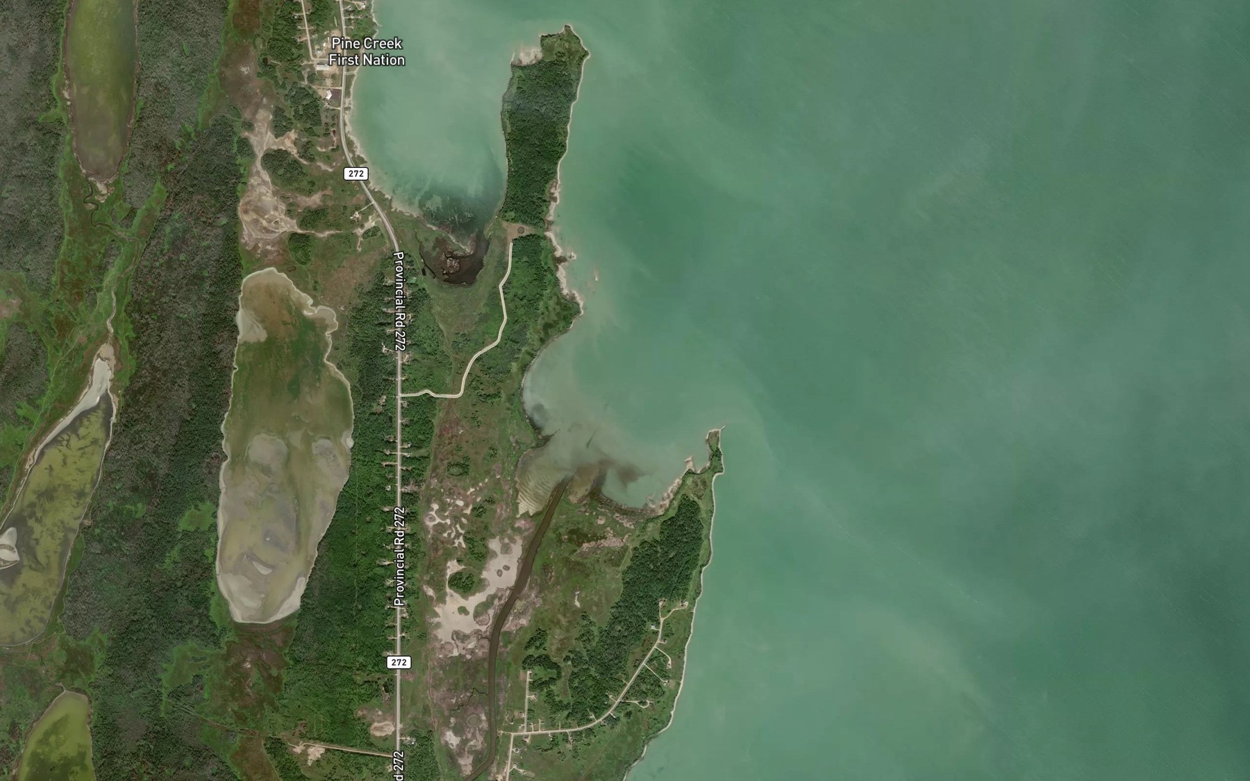Satellite map of the Gamblers Bay
